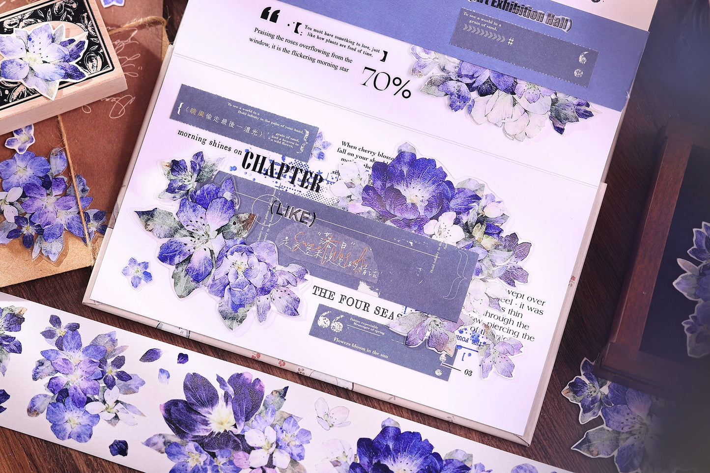 XiaoBaiJia【Lanyu Island】Light Retro Orginal Design Washi Pet Tape Landscape Stickers