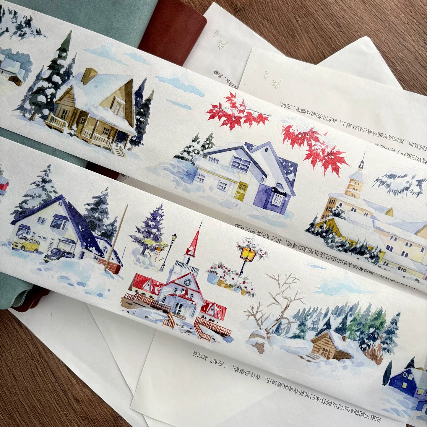 ZiYuanSu Vol15【A Window of Winter Snow】Background Scene Pre-cut Washi PET Tape