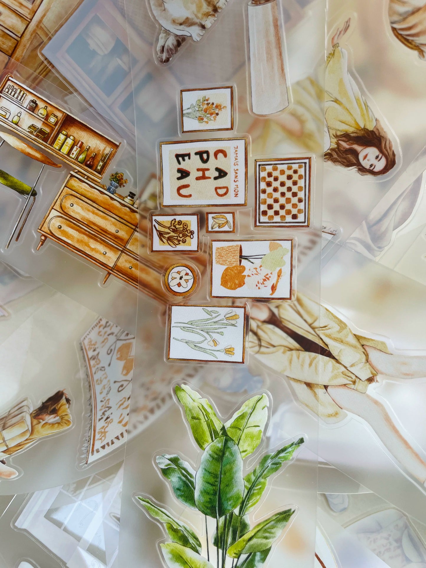 ZaoZao Vol3【Small Object】Original Design Kiss-Cut Washi PET Tape Stickers,for Scrapbook Supplies,Journaling,Junk Journal,Bullet Journal,Planner Stickers