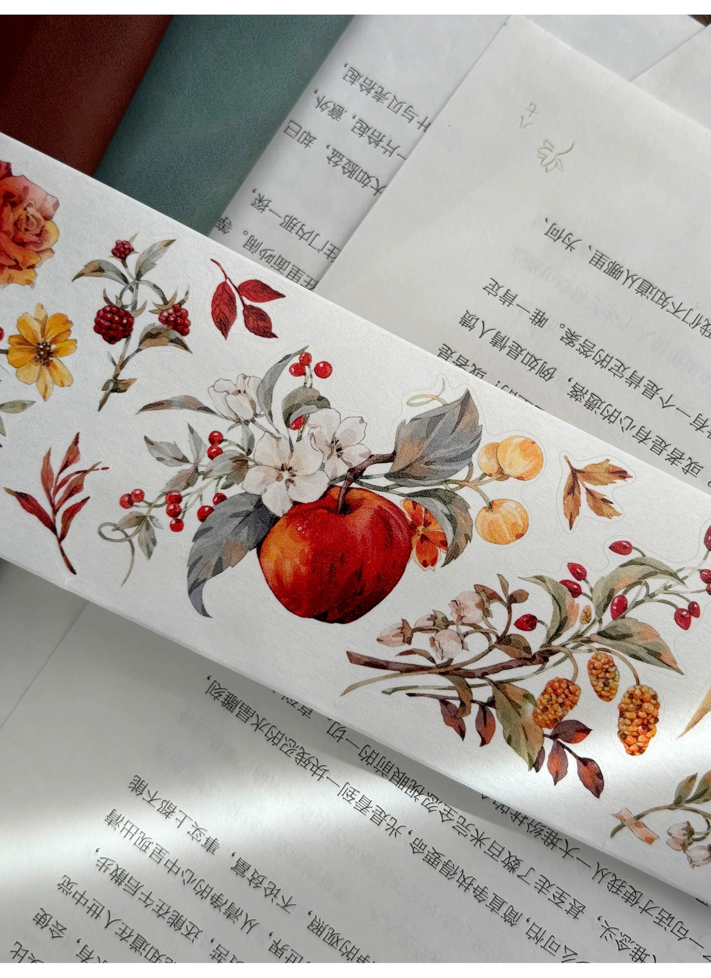 ZiYuanSu Vol15【Falling Fragrance】Kiss-cut Floral Washi Tape and PET Stickers