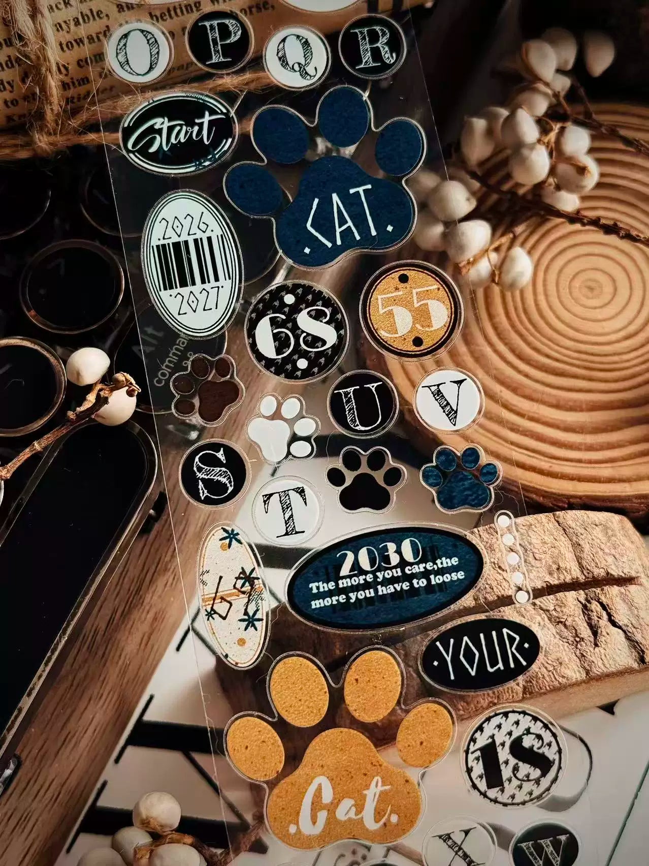 Linlanxi Vol14【Circular Label Set】Original Design Retro Exquisite Vintage Decorative Washi/Pet Tape