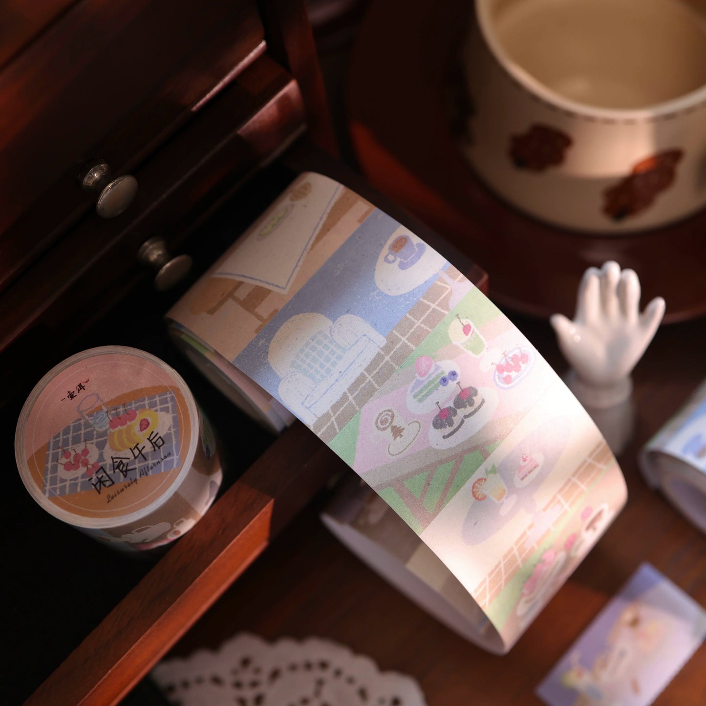 YiEr Vol8【Afternoon Snack】Salt Series Pre-cut Orginal Design Tear-off Notes Roll Washi Pet Tape