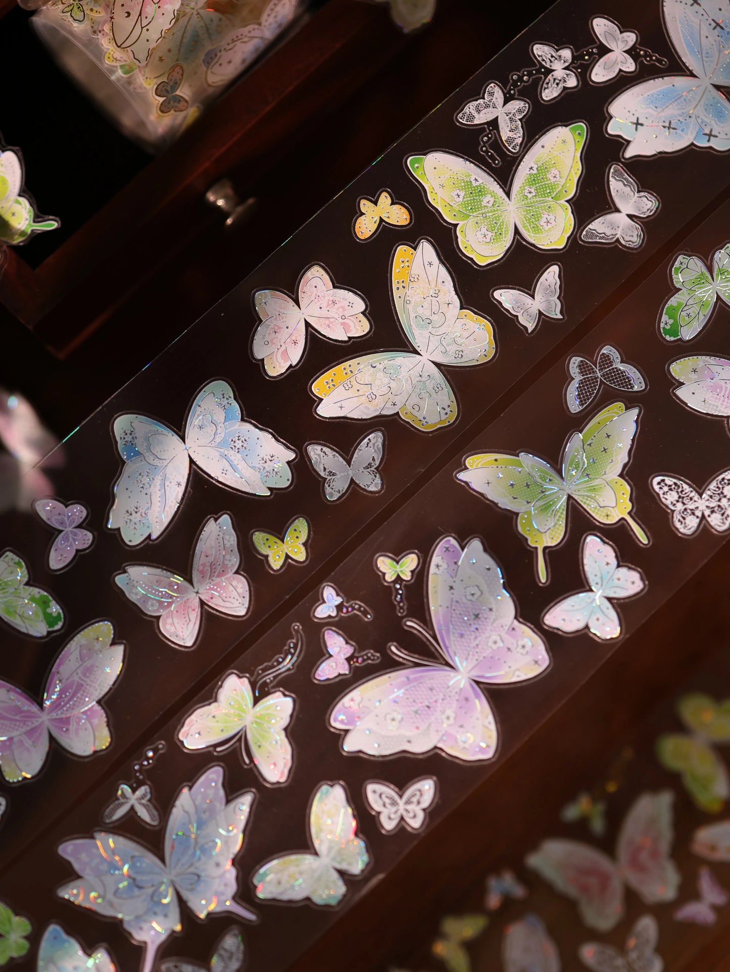 YiEr Vol17【Cicada Dream Butterfly】Kiss-cut Butterfly Washi Tape and PET Stickers