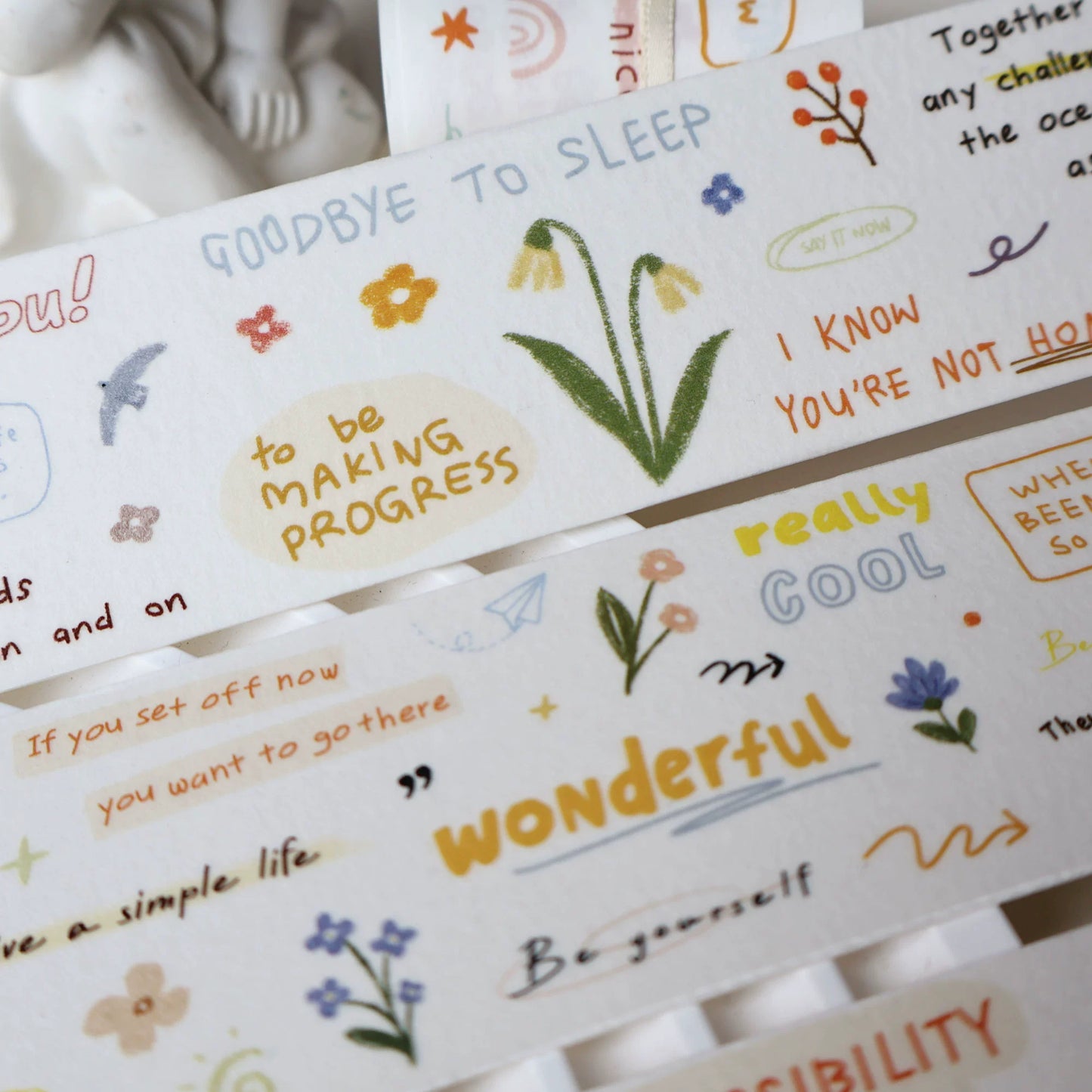 YiEr Minimalist Style Vol3【Handwritten Manuscript】Light Retro Orginal Design Washi Pet Tape Landscape Stickers