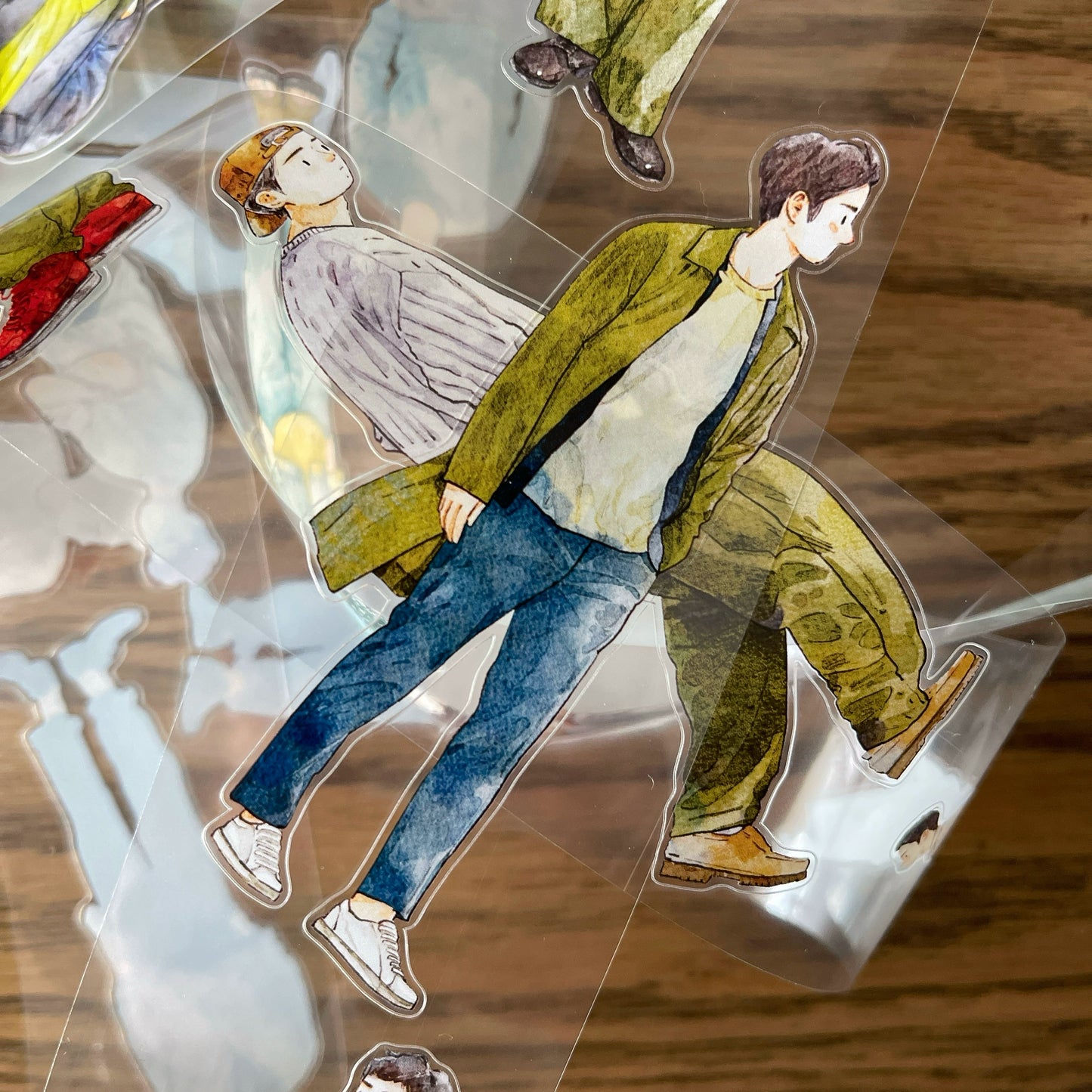 DingDing Vol10【34#That Cute Guy】Original Design Pre-Cut Washi/PET Tape Stickers,for Scrapbook Supplies,Journaling,Junk Journal,Bullet Journal,Planner Stickers