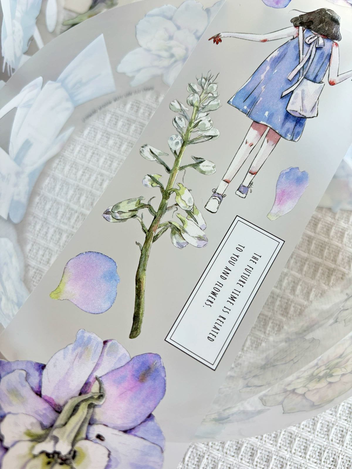 Kaixiaoxun Vol6 【Delphinium Grandiflora】 Handbook Washi/Matte PET Tape