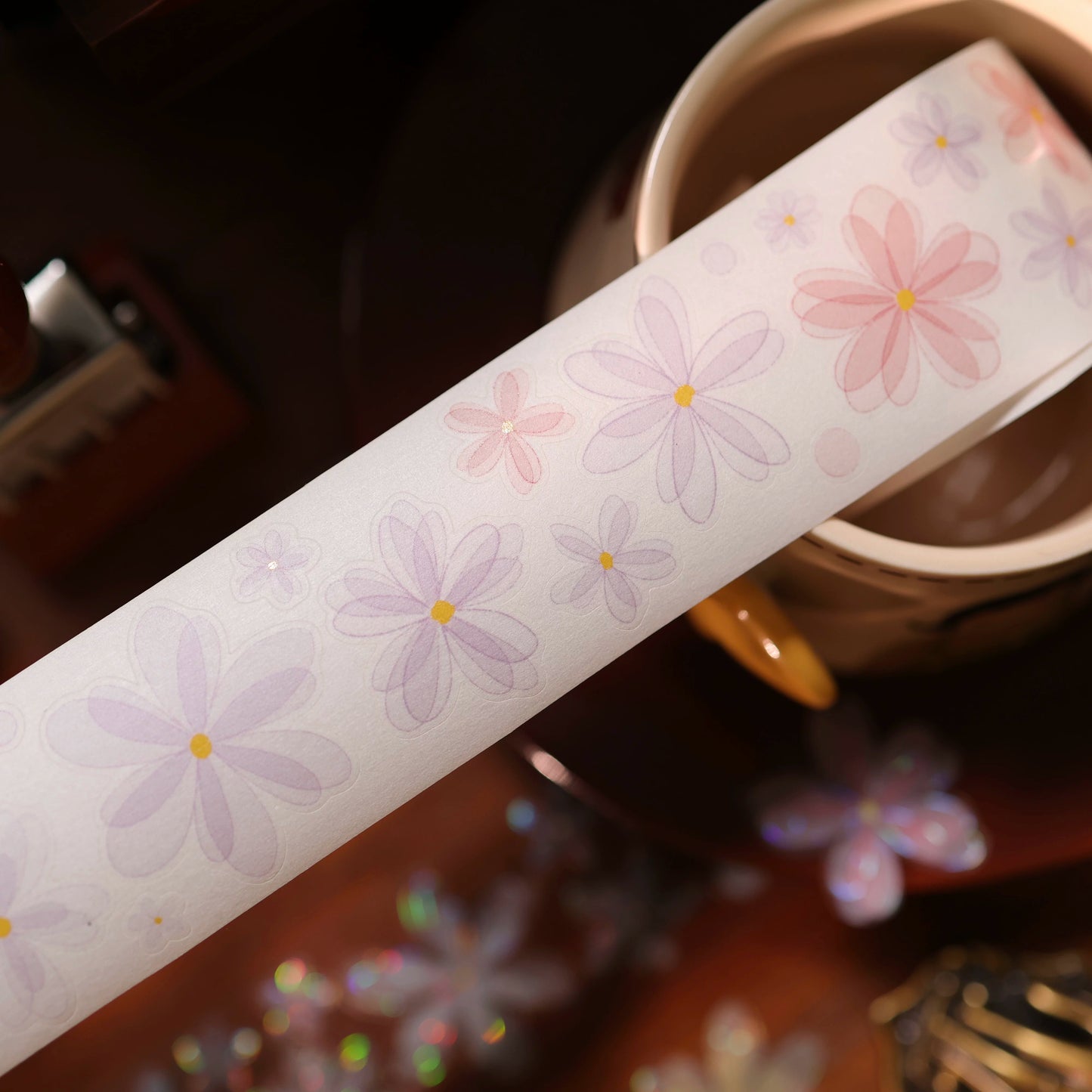 YiEr Vol17【Little Flower Grocery Store】Kiss-cut Light Retro Floral Washi Tape and PET Stickers