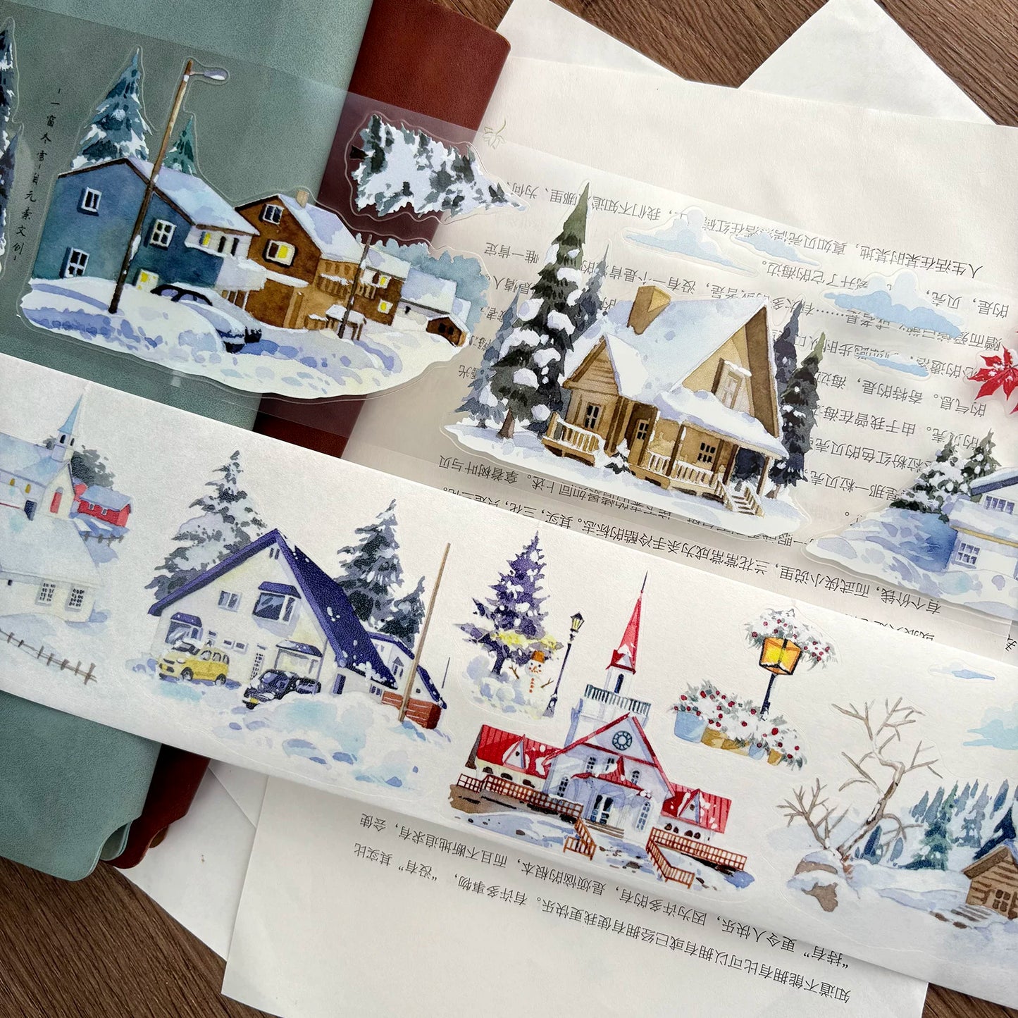 ZiYuanSu Vol15【A Window of Winter Snow】Background Scene Pre-cut Washi PET Tape