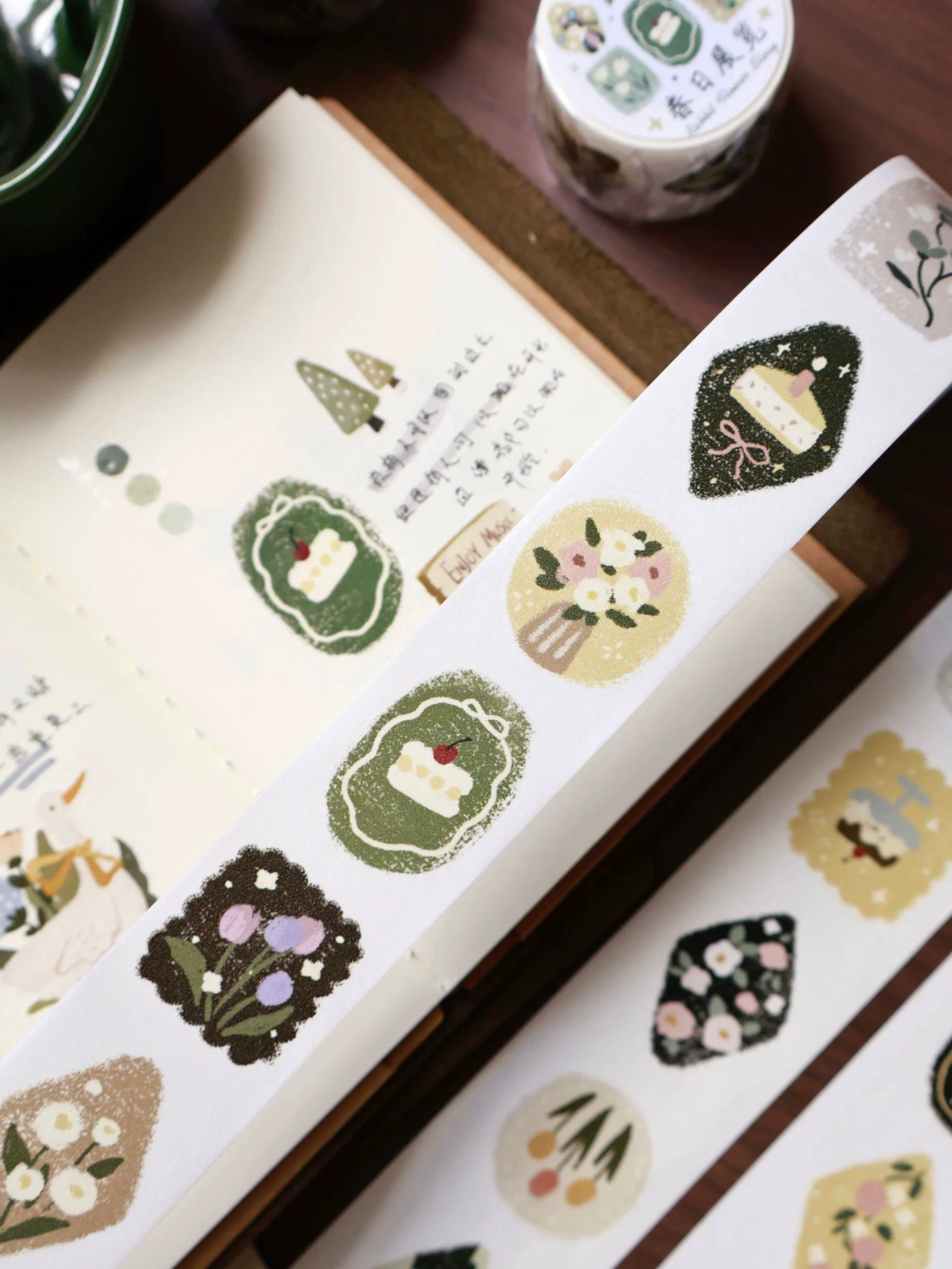 YiEr Minimalist Style Vol4【Spring Exhibition】Light Retro Orginal Design Washi Pet Tape Landscape Stickers