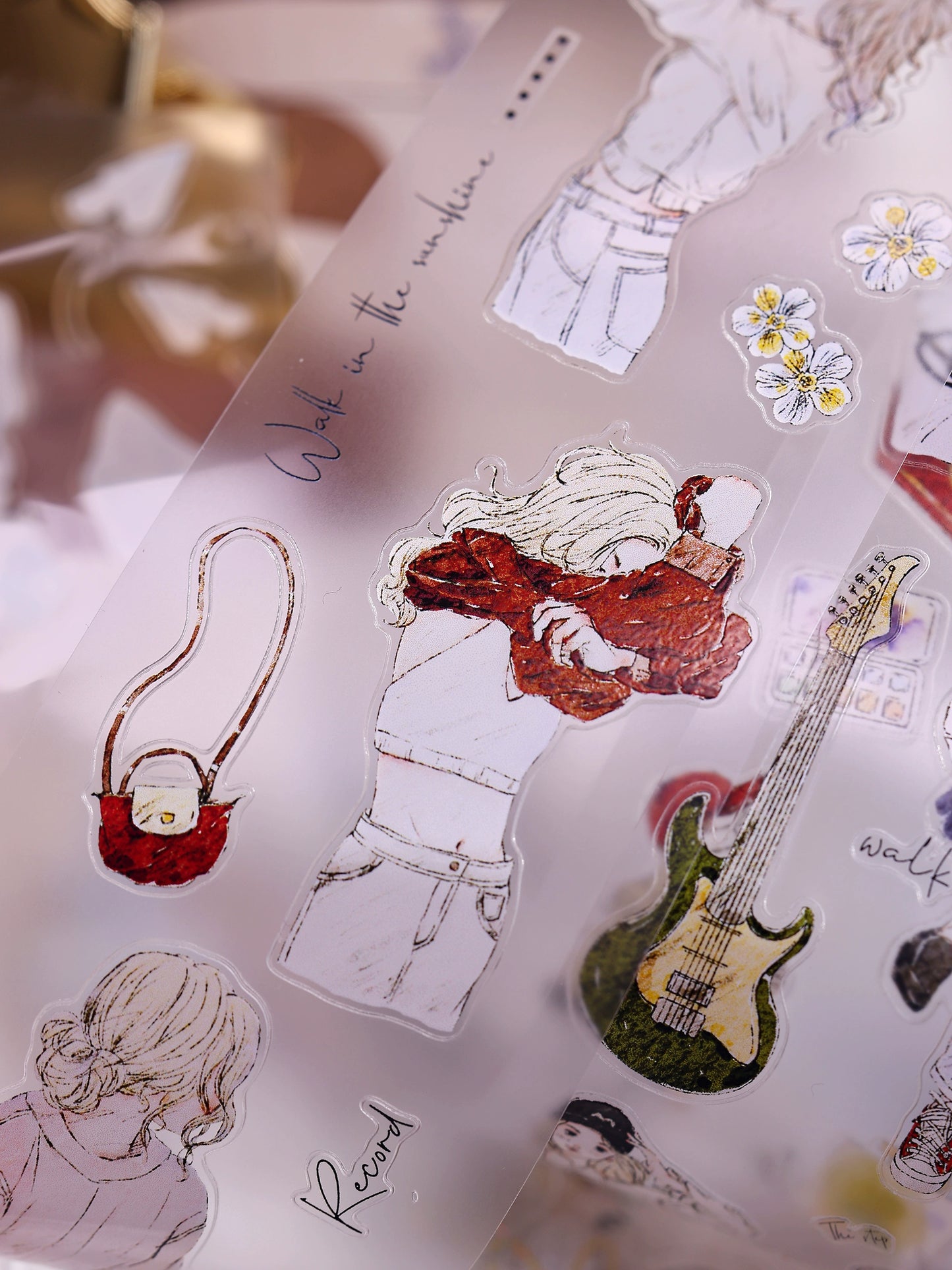 XiaoBaiJia Minimalist Style【Free Wind】Light Retro Orginal Design Washi Pet Tape Landscape Stickers