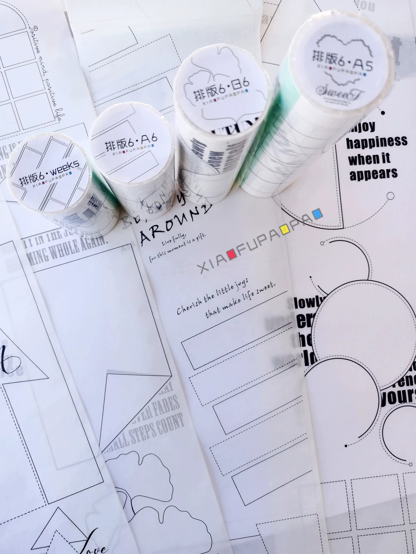 Small Floating Bubble Typesetting6 Washi Tape Basic Lazy Border Frame Suitable for A6/B6/A5