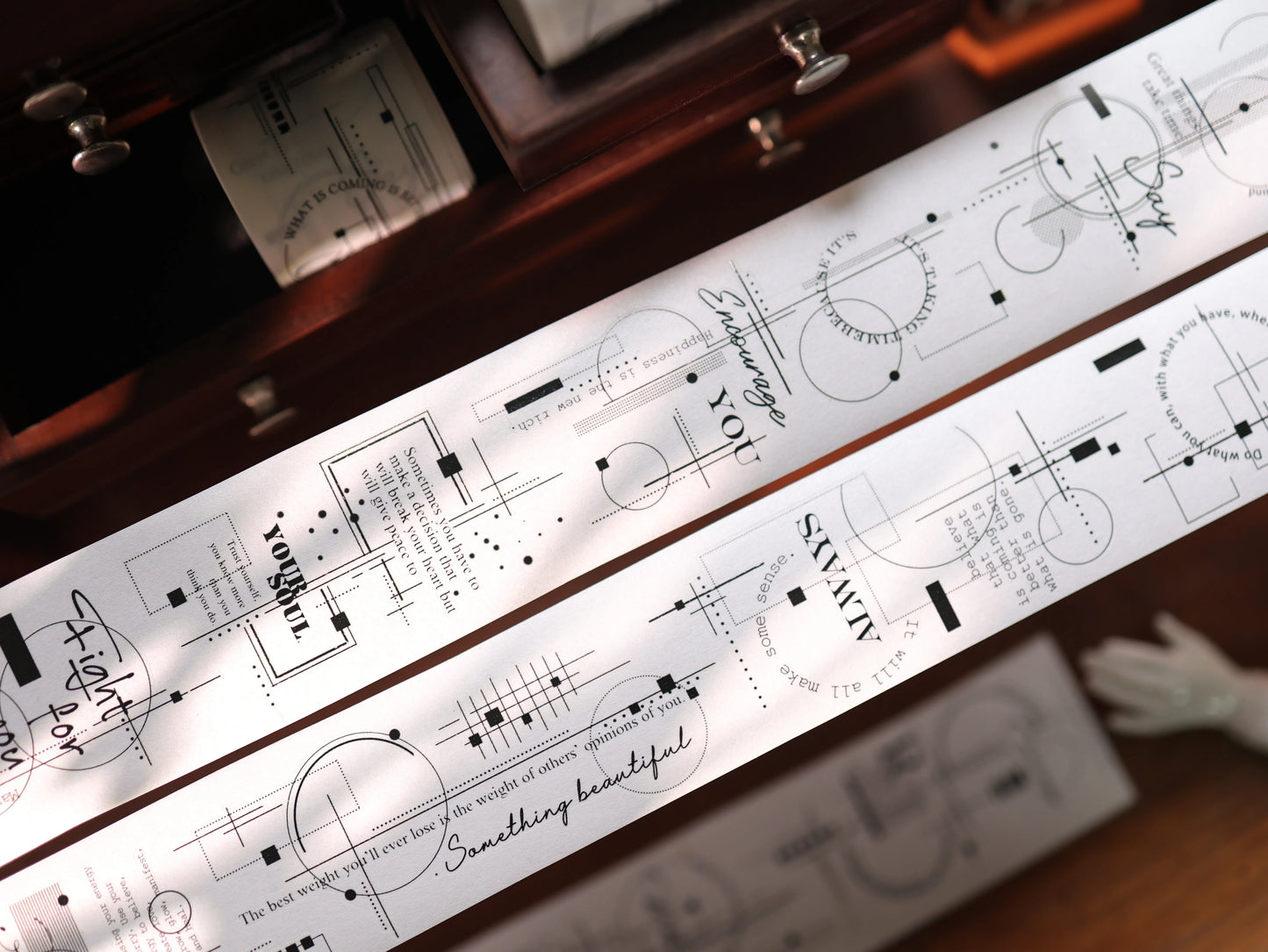YiEr Vol17【Frames and Lines】Kiss-cut Backgroud Washi Tape and PET Stickers
