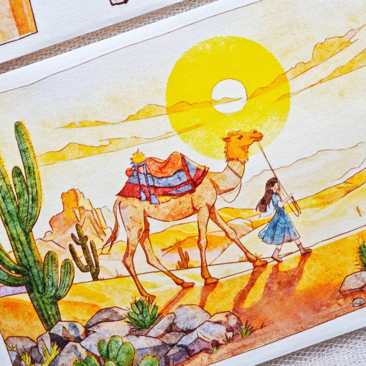XingXing Vol8【Brave the Wind and Waves】 Pre-cut Light Retro,Outdoor Sports Mountain,Sea,Forest,Desert Scene Washi/PET Tape