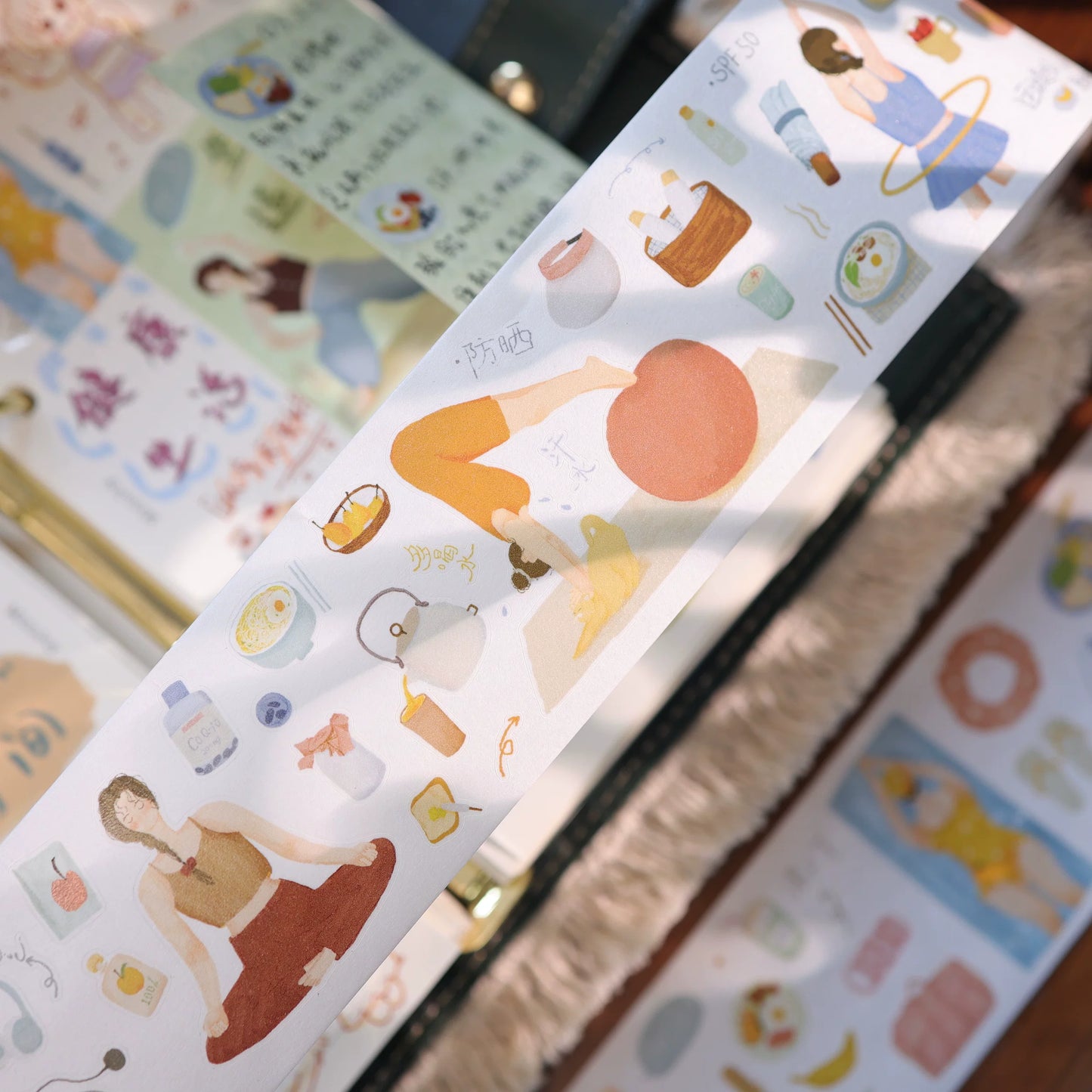 YiEr Vol8【Qi Qi Slow Movement】Salt Series Pre-cut Orginal Design Washi Tape and PET Stickers