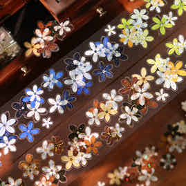 YiEr Vol17【Flowers on the Path】Kiss-cut Light Retro Floral Washi Tape and PET Stickers