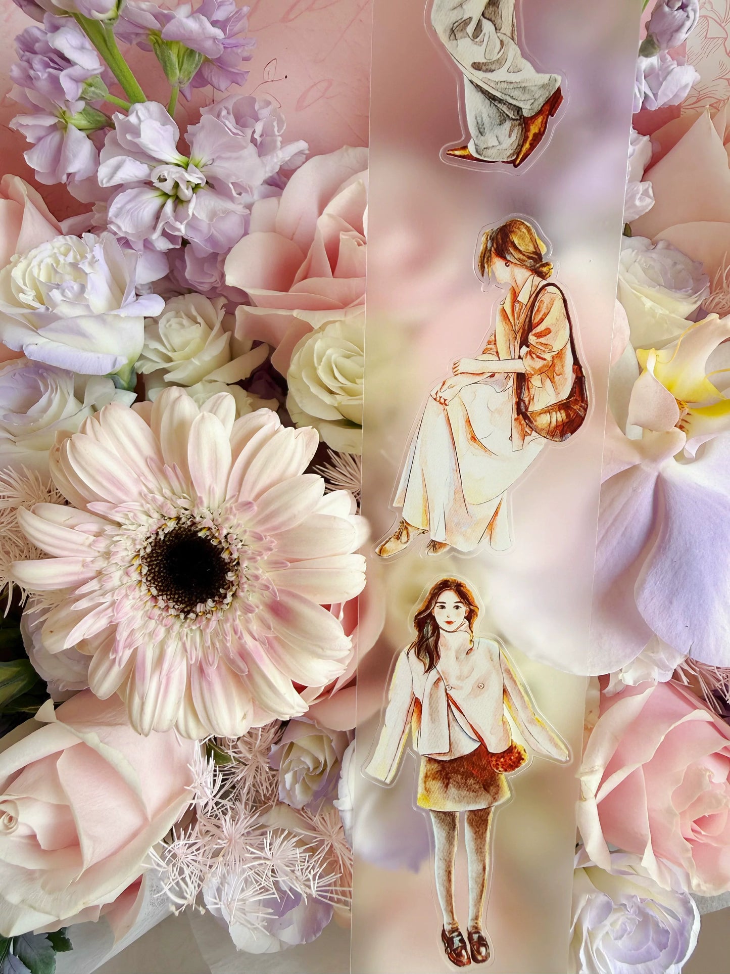 ZaoZao Vol4【ShanShan】Original Design Kiss-Cut Washi PET Tape Stickers,for Scrapbook Supplies,Journaling,Junk Journal,Bullet Journal,Planner Stickers