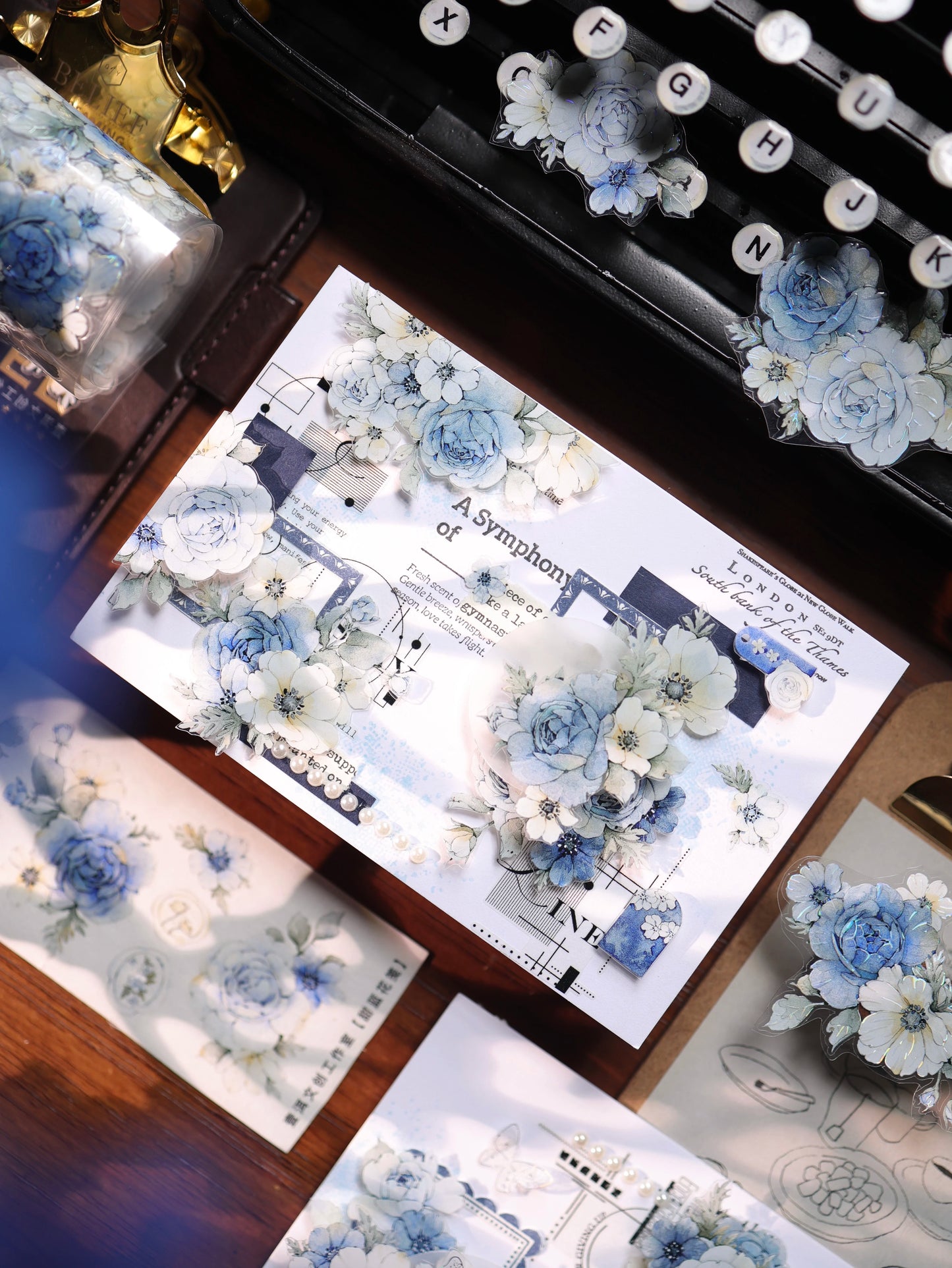 YiEr Vol17【Frames and Lines】Kiss-cut Backgroud Washi Tape and PET Stickers