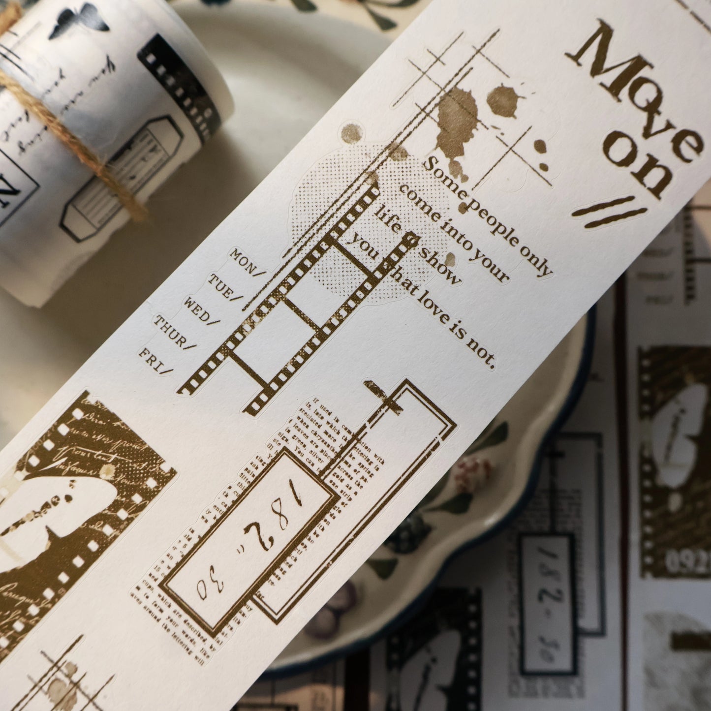 YiEr Vol15【Old Collection】Orginal Design Pre-cut Washi/Pet Floral Tape Light Retro Landscaping Stickers