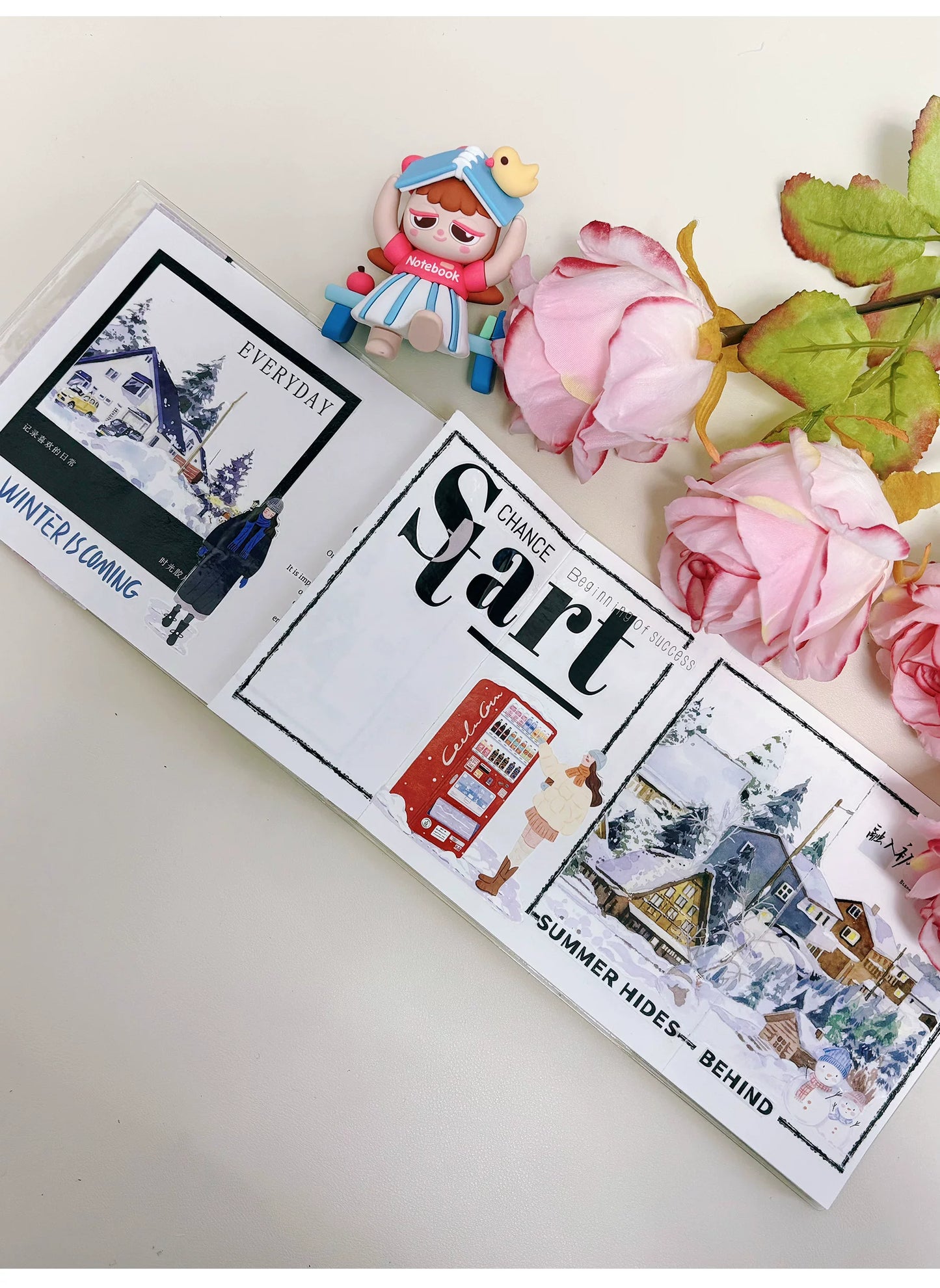 ZiYuanSu【Warm Winter】Background Scene Pre-cut Washi/PET Tape