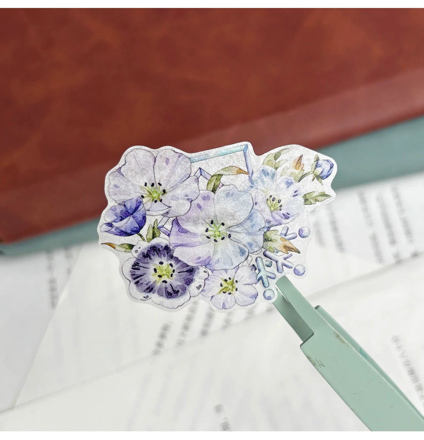 ZiYuanSu Vol15【Baby Blue Eyes】Follower Background Scene Kiss-cut Floral Washi Tape and PET Stickers