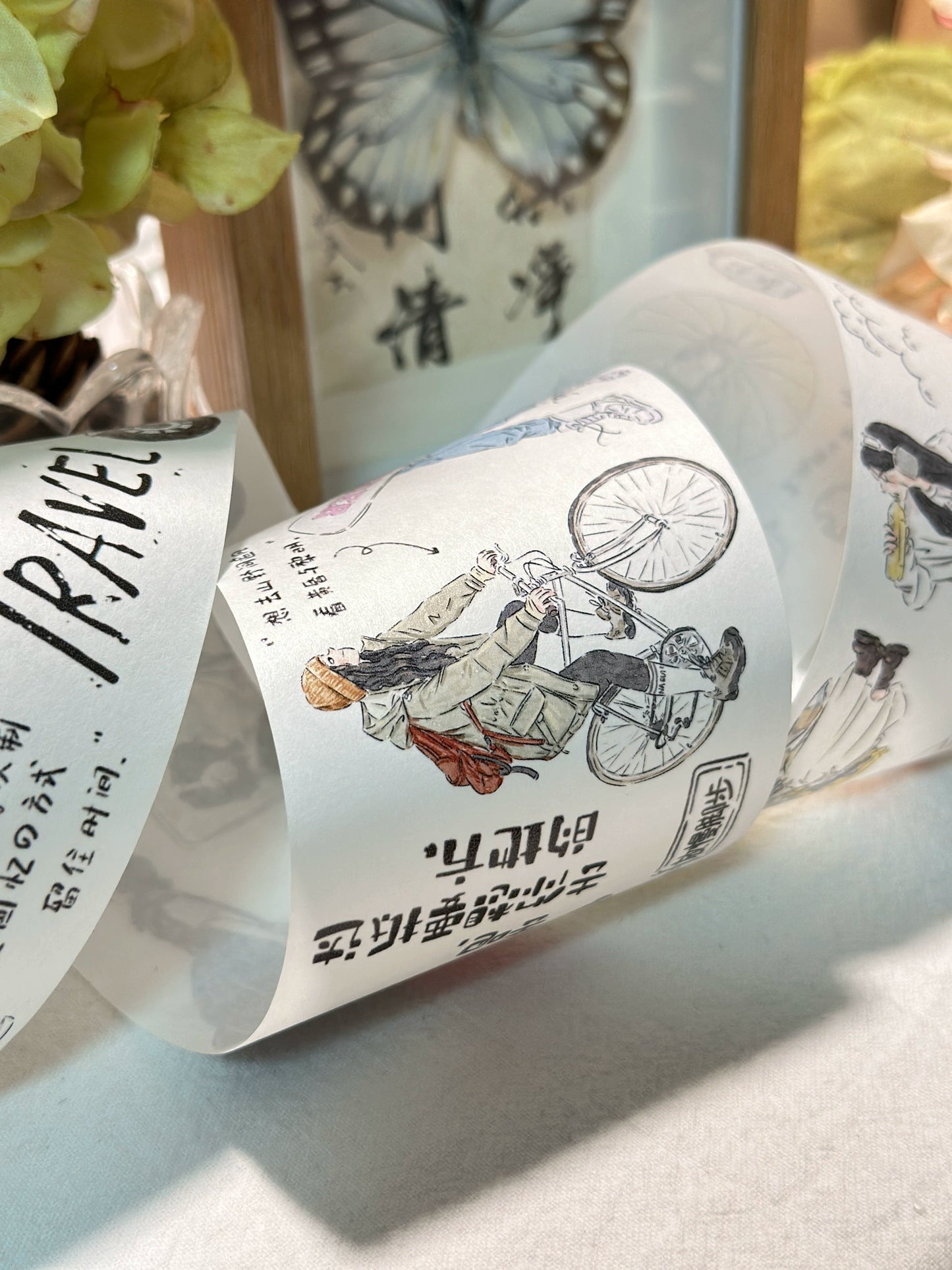 XiYue【Free Verse】Original Character Design Washi/PET Tape Stickers,for Scrapbook Supplies,Journaling,Junk Journal,Bullet Journal,Planner Stickers