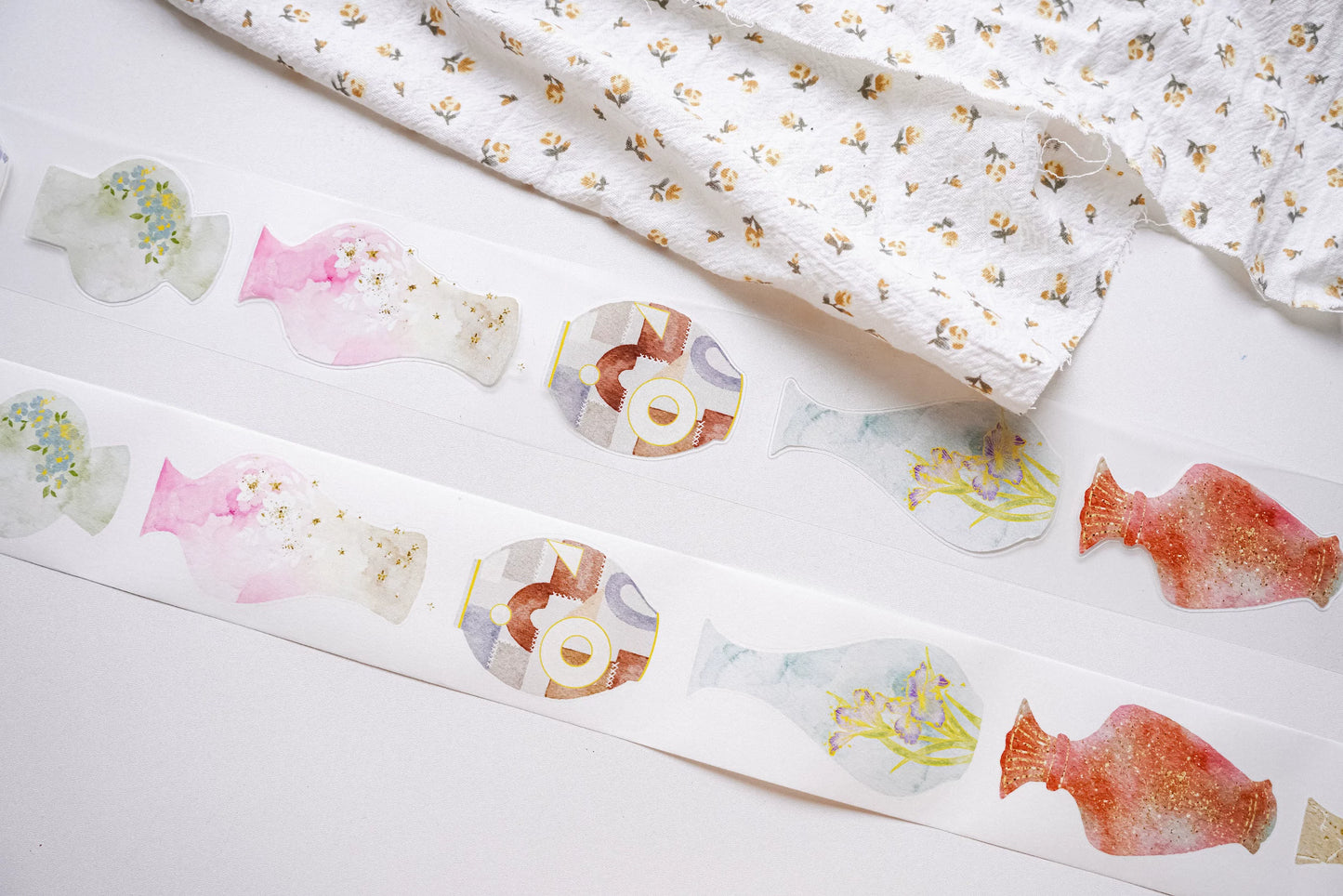Yuanzi-Jennyuanzi【Nianci 2】Vorgeschnittenes Vase Washi PET Tape