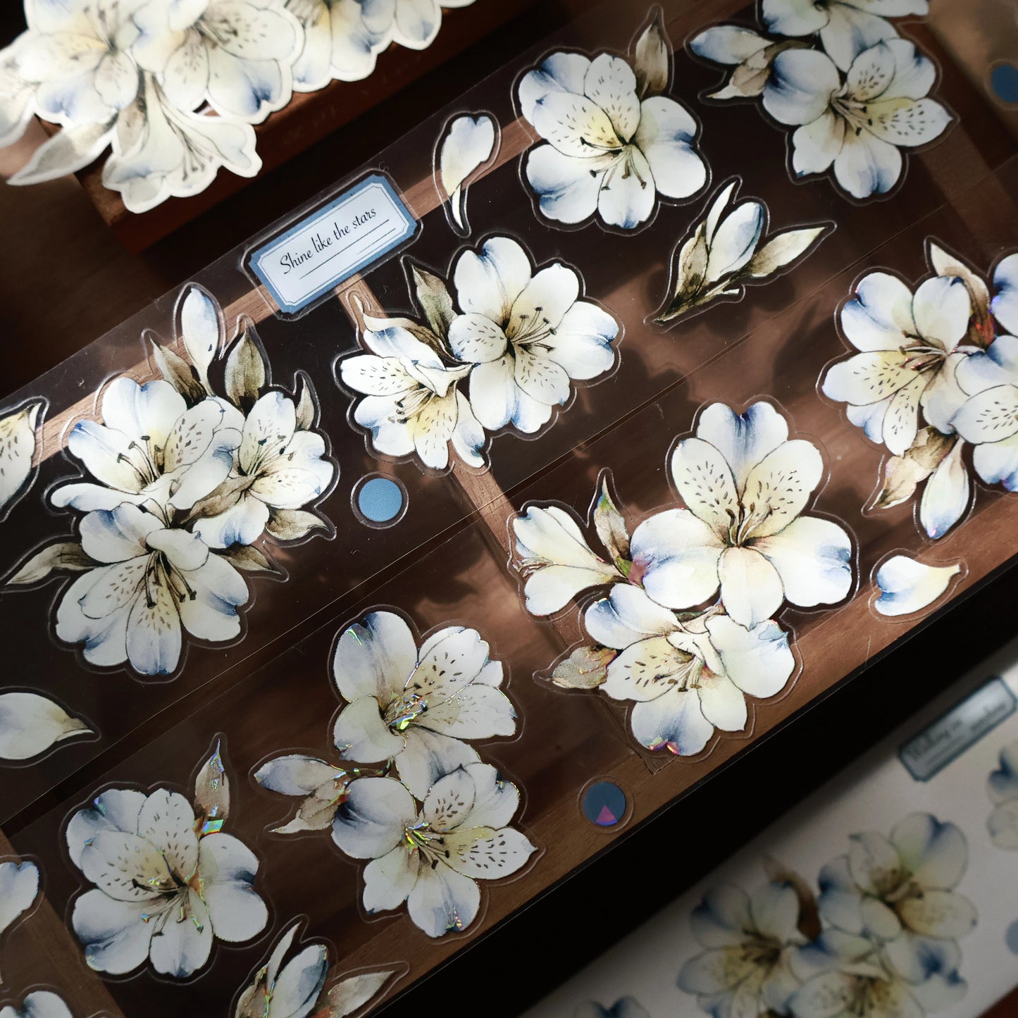 YiEr Vol15【Blue Island Sixth Beginning】Orginal Design Pre-cut Washi/Pet Floral Tape Light Retro Landscaping Stickers