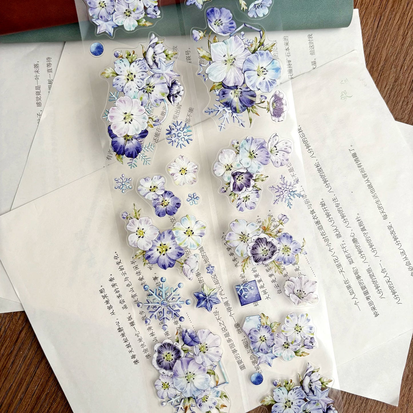 ZiYuanSu Vol15【Baby Blue Eyes】Follower Background Scene Kiss-cut Floral Washi Tape and PET Stickers