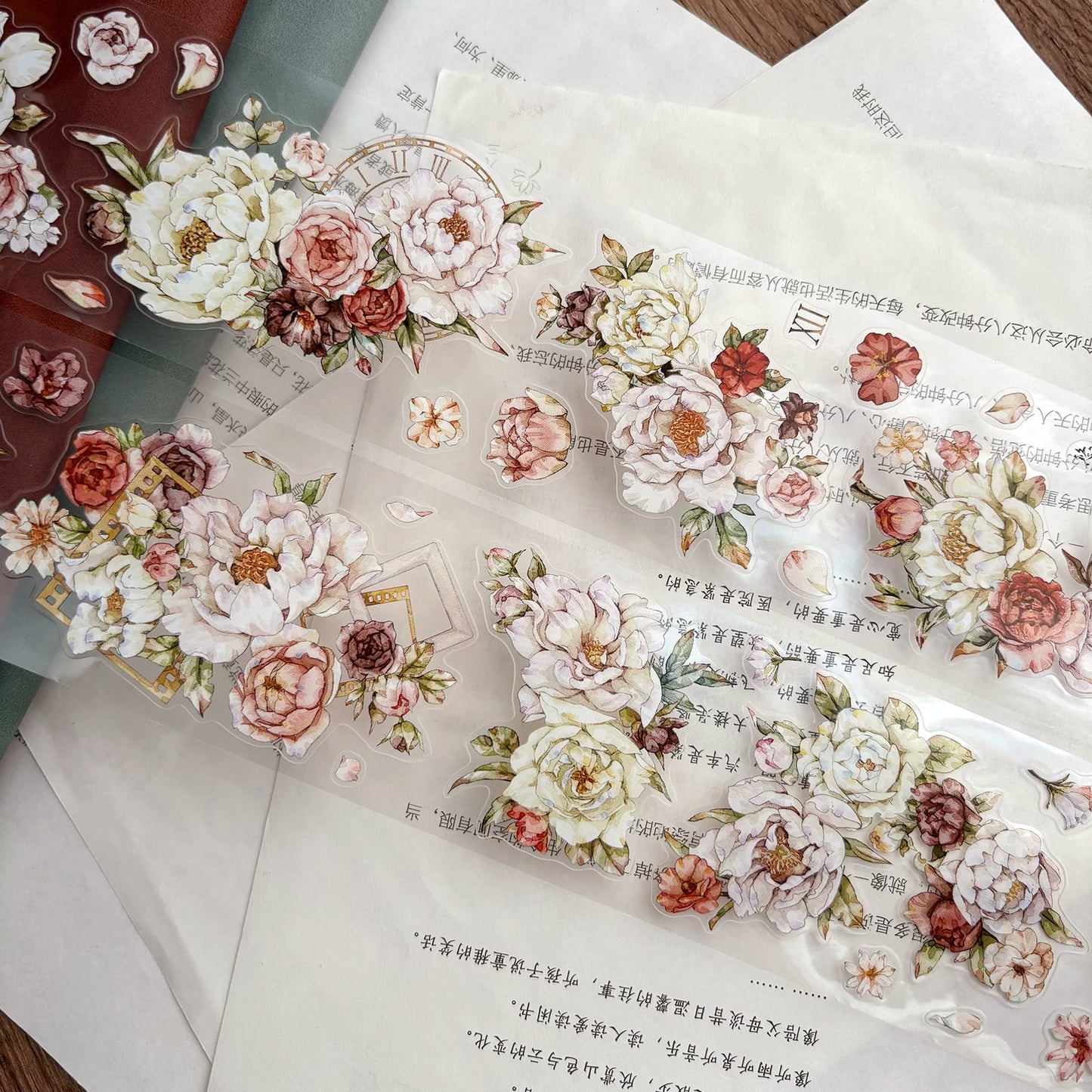 ZiYuanSu Vol15【Flowers Cover the Branches】Kiss-cut Floral Washi Tape and PET Stickers