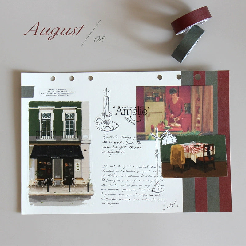 Moodtape【Walking and Drinking Coffee】Original Washi Tape Street View Coffee Stickers