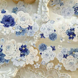 YiEr Vol10【Frost Island Flower】Orginal Design Washi/Pet Tape Light Retro Landscaping Stickers