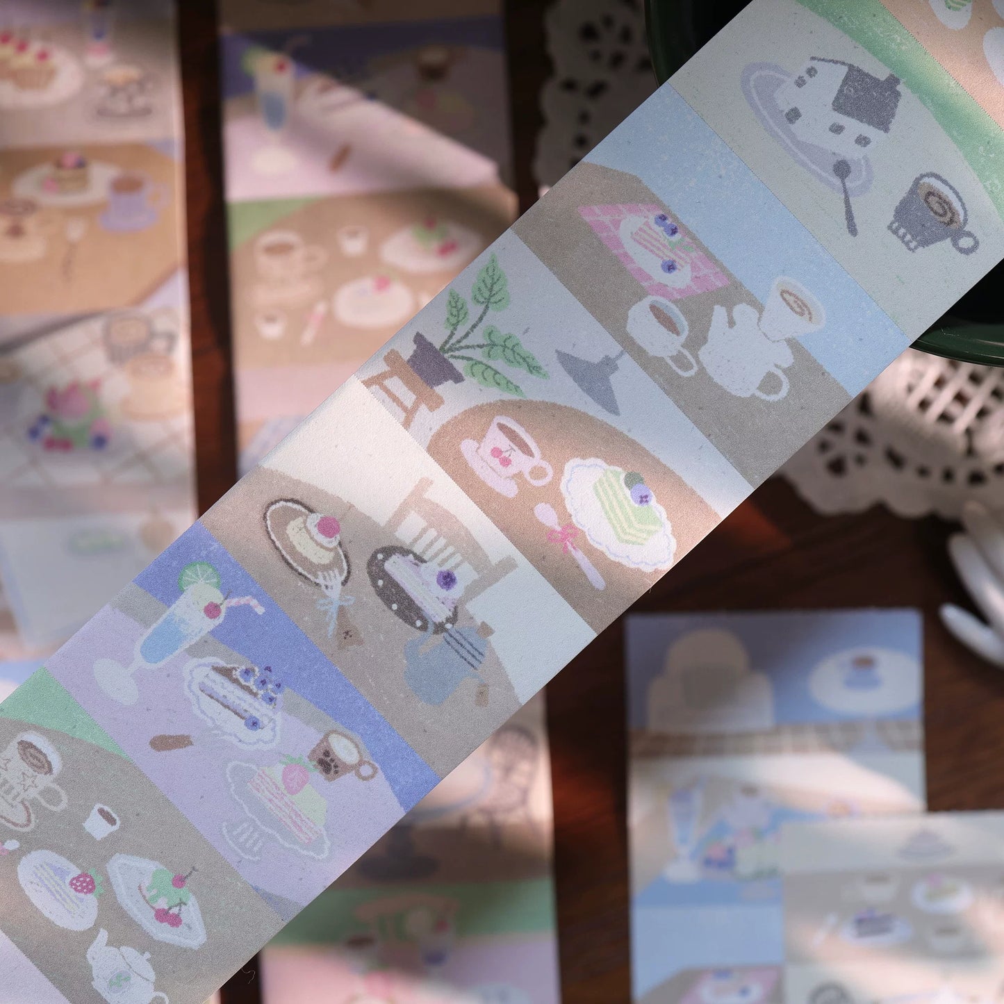 YiEr Vol8【Afternoon Snack】Salt Series Pre-cut Orginal Design Tear-off Notes Roll Washi Pet Tape