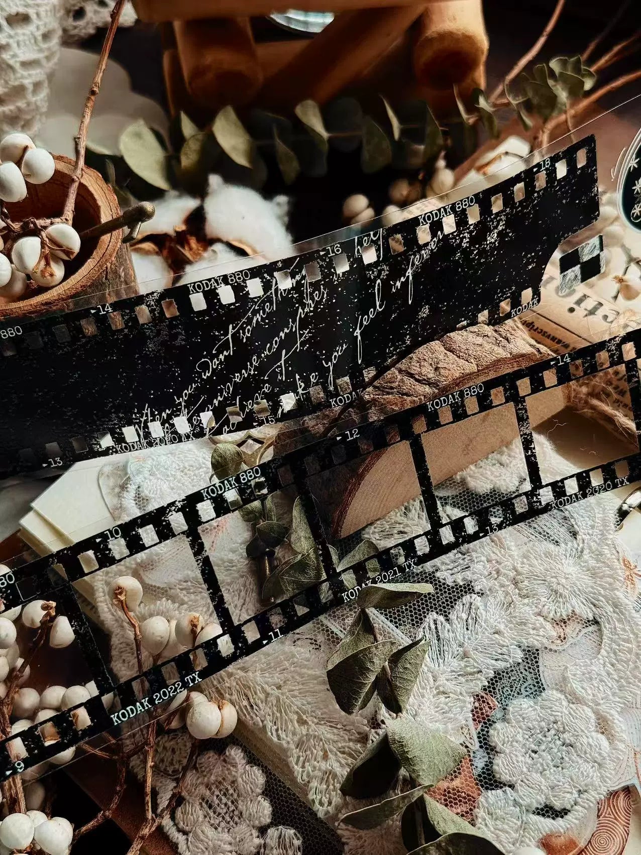 Linlanxi【Memories of Time】Original Washi/Pet Tape New Retro Life Old Film Series Decorative Tape Long Loop Full Roll