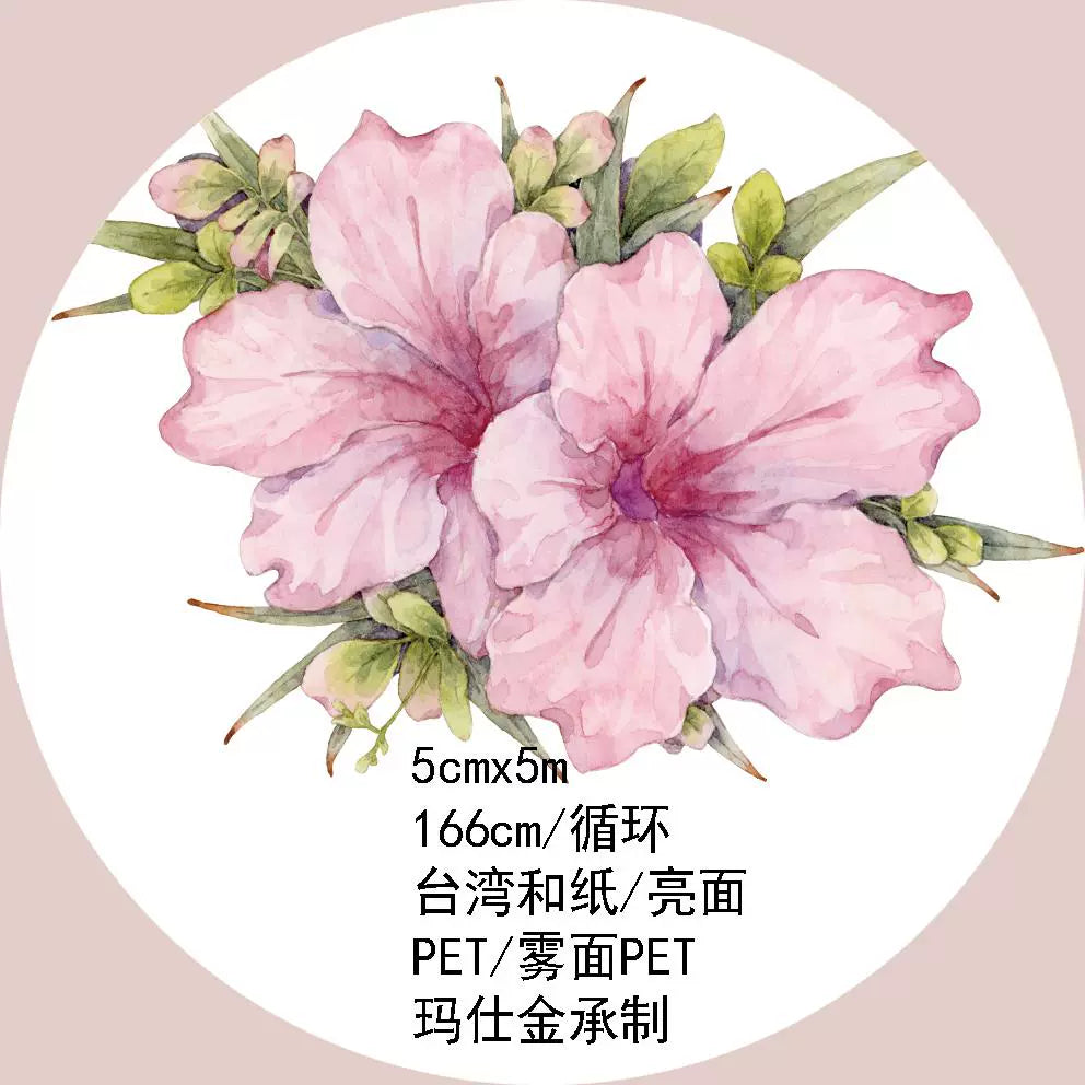 Xiangxiang Vol3 【Bluet】Light Retro Orginal Design Washi Pet Tape Landscaping Stickers