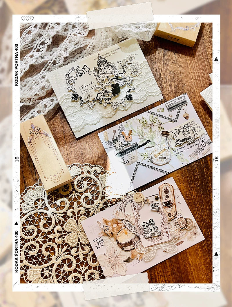 STARRY NIGHT Vol14【Fantastic Journey】Orginal Design Versatile Frame Maple Practical Frame Washi Tape Stamp