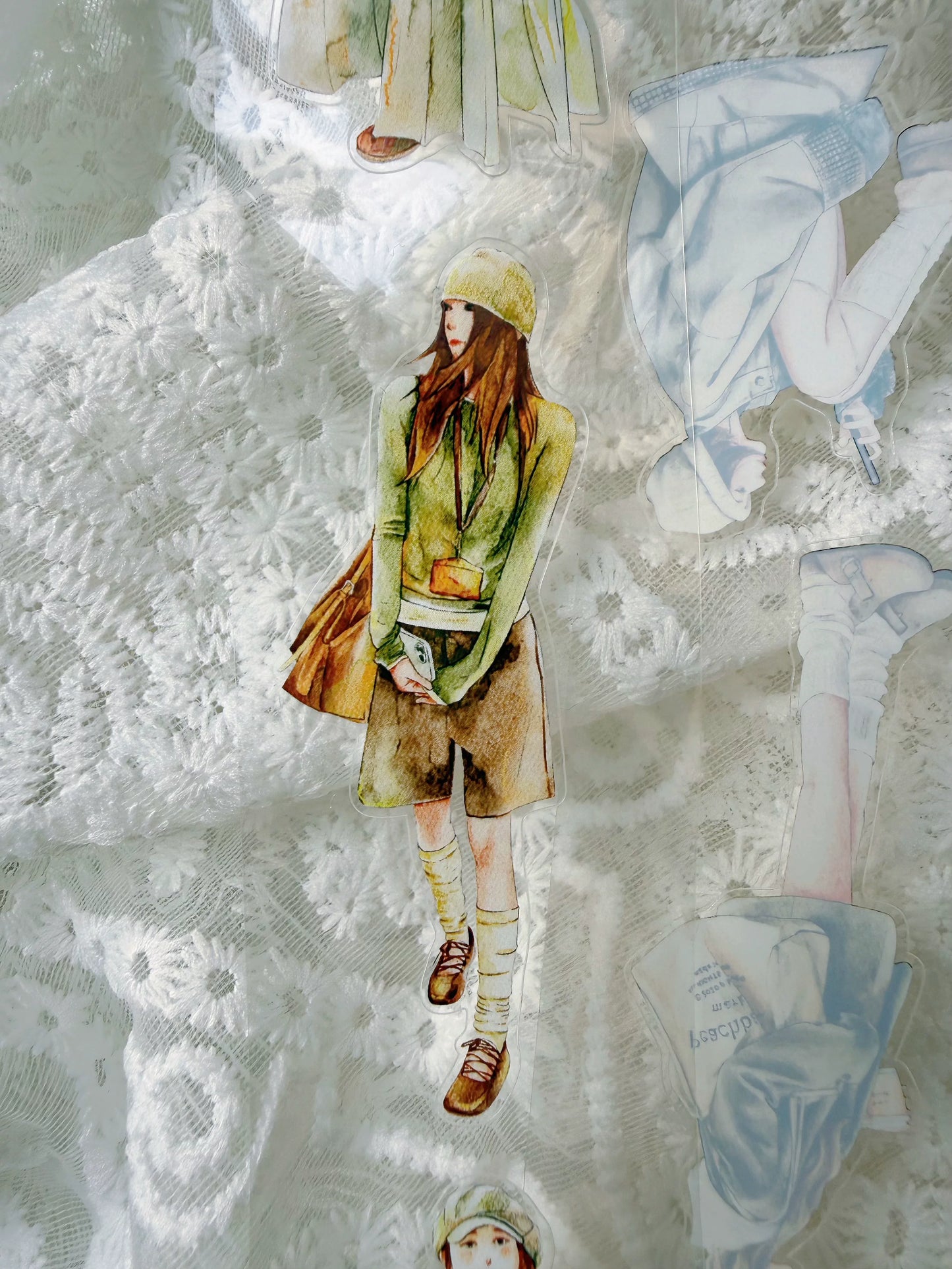 ZaoZao Vol4【XinXin】Original Design Kiss-Cut Washi PET Tape Stickers,for Scrapbook Supplies,Journaling,Junk Journal,Bullet Journal,Planner Stickers