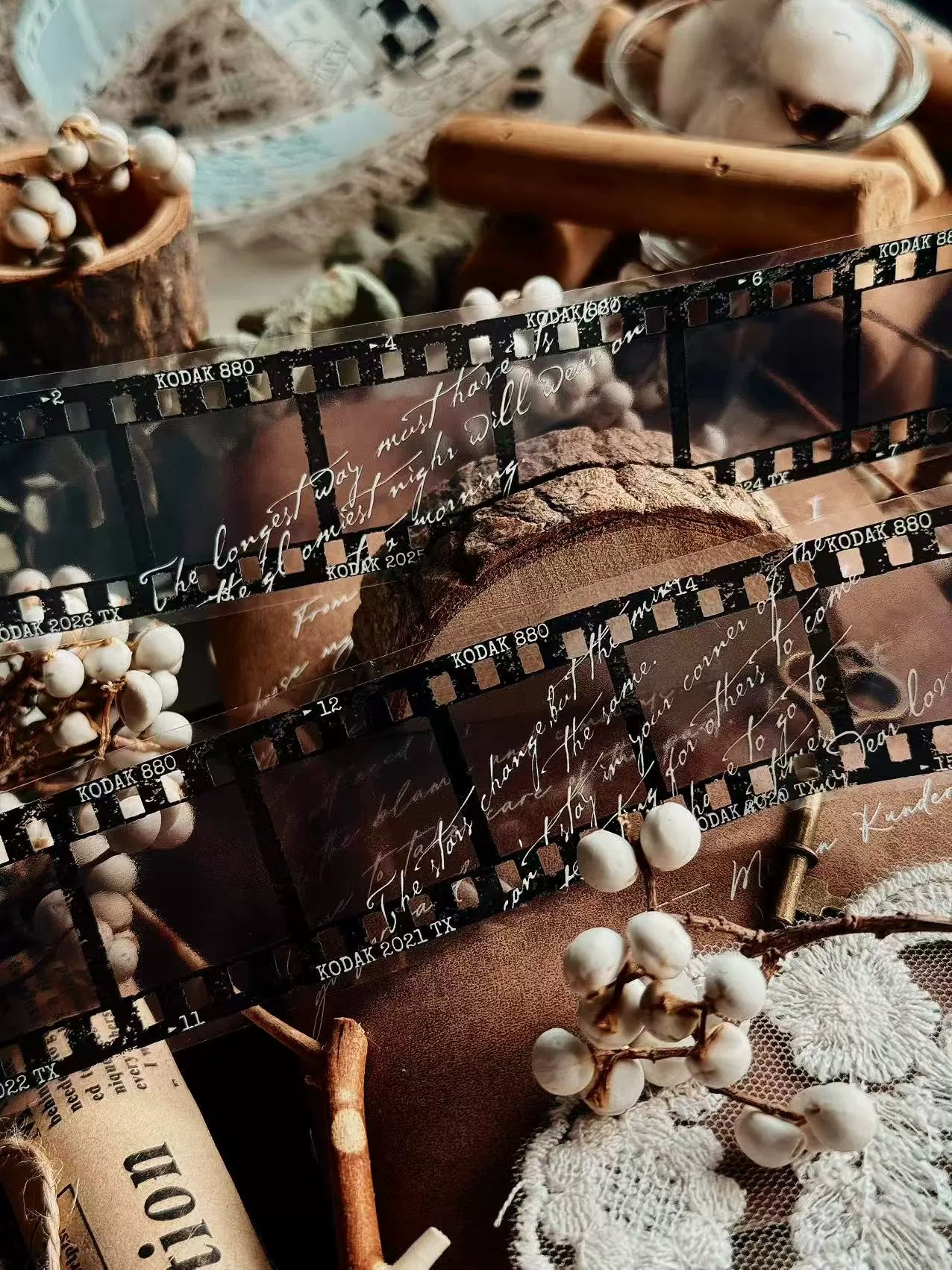 Linlanxi【Memories of Time】Original Washi/Pet Tape New Retro Life Old Film Series Decorative Tape Long Loop Full Roll