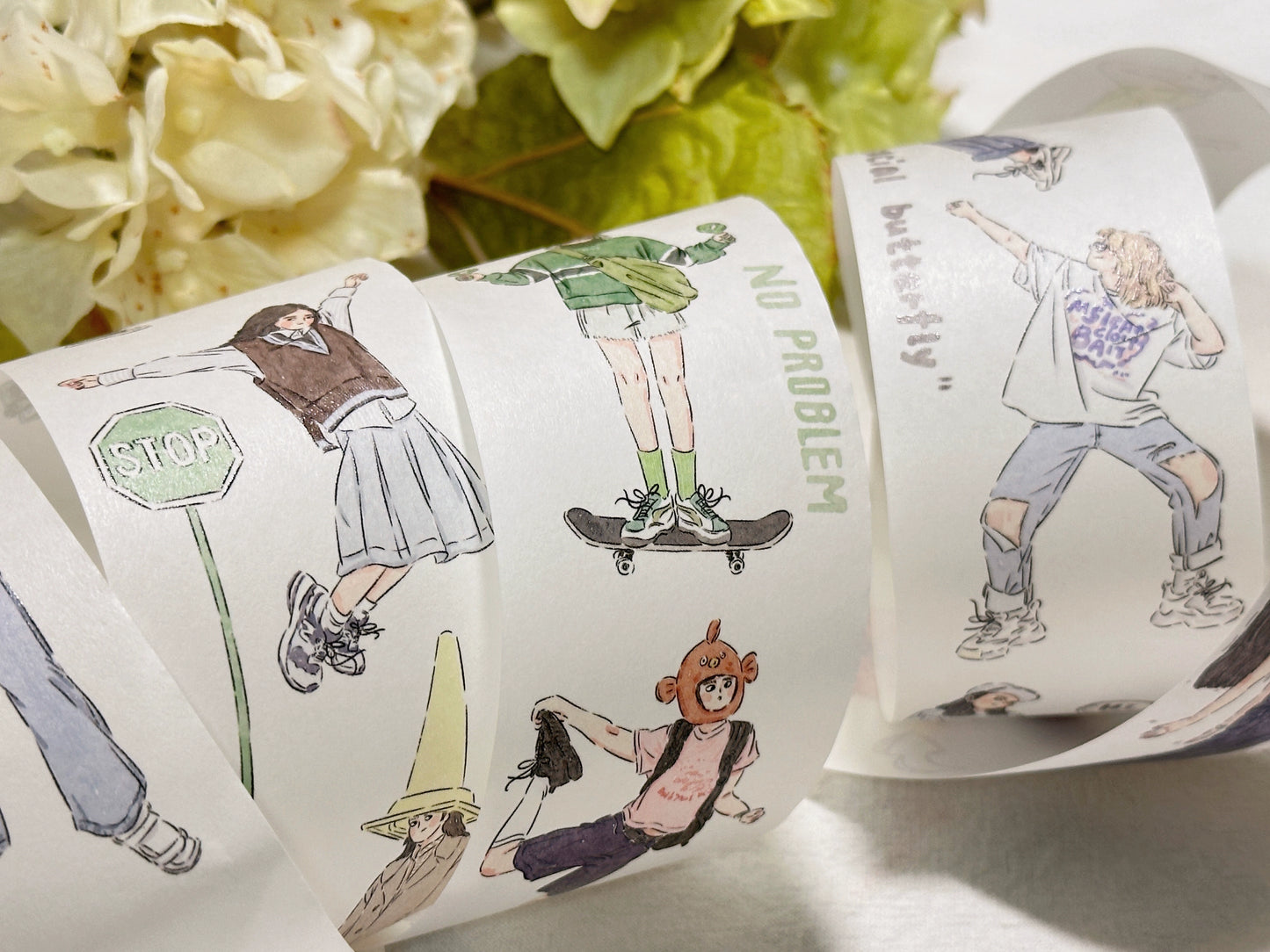 XiYue【Prohibit Burnt Green】Original Design Washi/PET Tape Stickers
