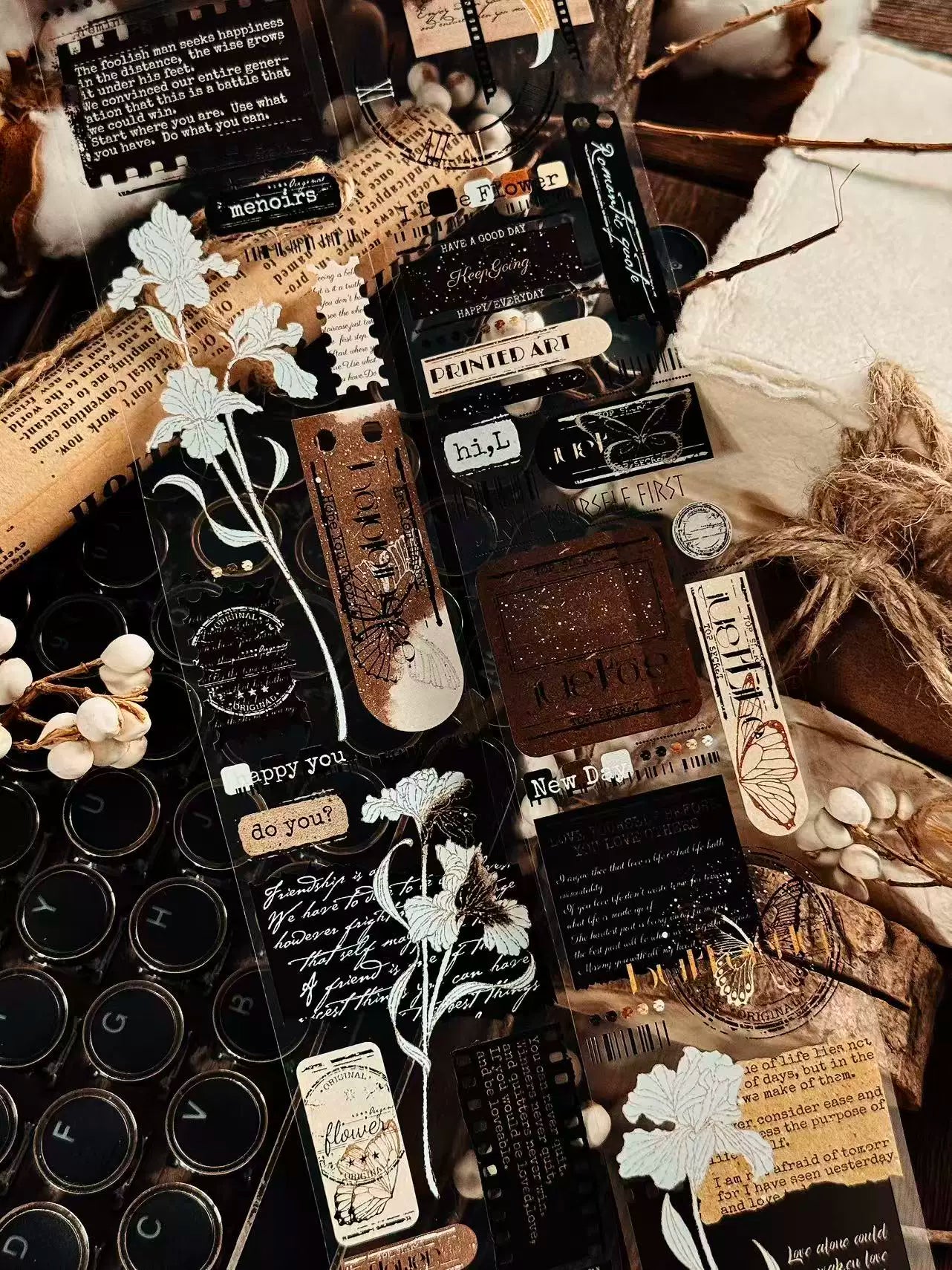 Linlanxi Vol13【Iris Flower】Original Design Retro Exquisite Light Vintage Decorative Washi Pet Tape