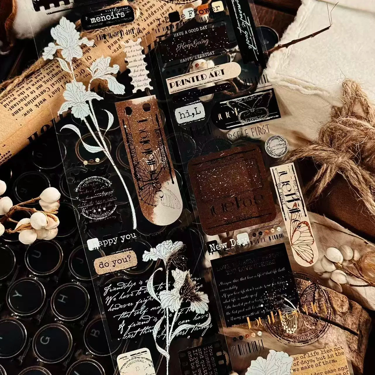 Linlanxi Vol13【Iris Flower】Original Design Retro Exquisite Light Vintage Decorative Washi Pet Tape