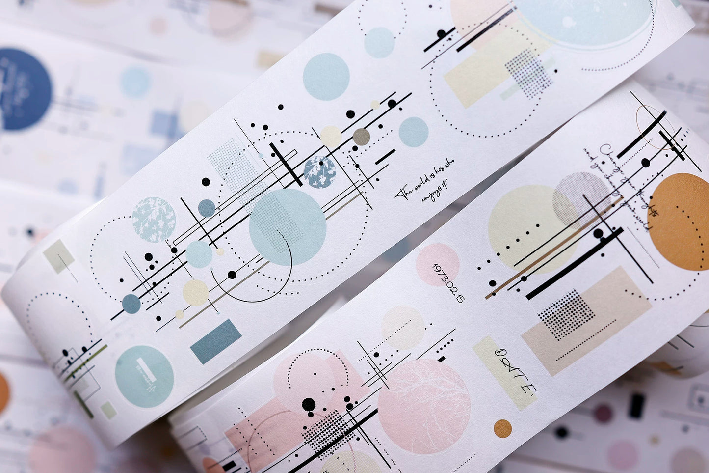 XiaoBaiJia Salt Series【Color Circle Collection】Pre-cut Orginal Design Washi/Pet Tape Light Retro Stickers