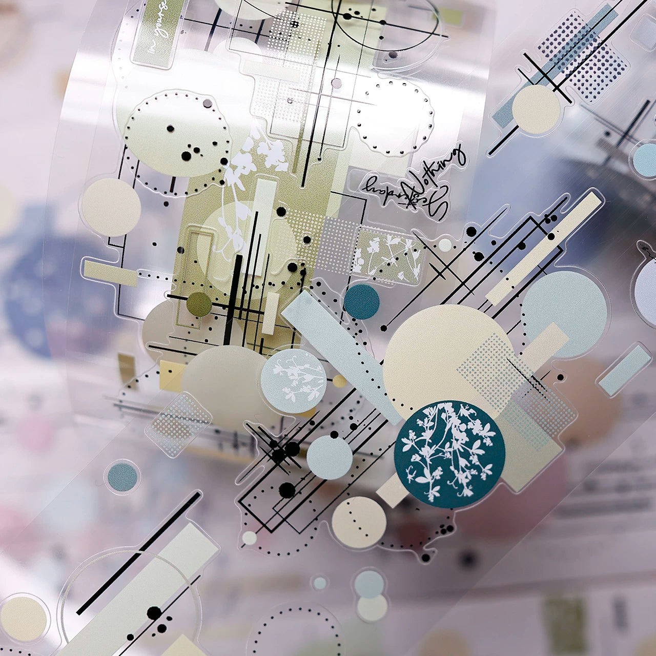 XiaoBaiJia Salt Series【Color Circle Collection】Pre-cut Orginal Design Washi/Pet Tape Light Retro Stickers