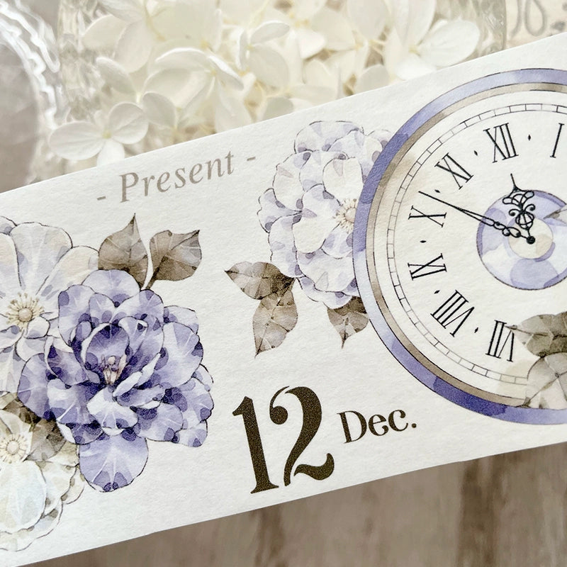 TianCheng-Vol5【Purple Twilight】Floral  Washi/PET Tape,for Scrapbook Supplies,Scrapbook Tape Stickers,Junk Journal Supplies