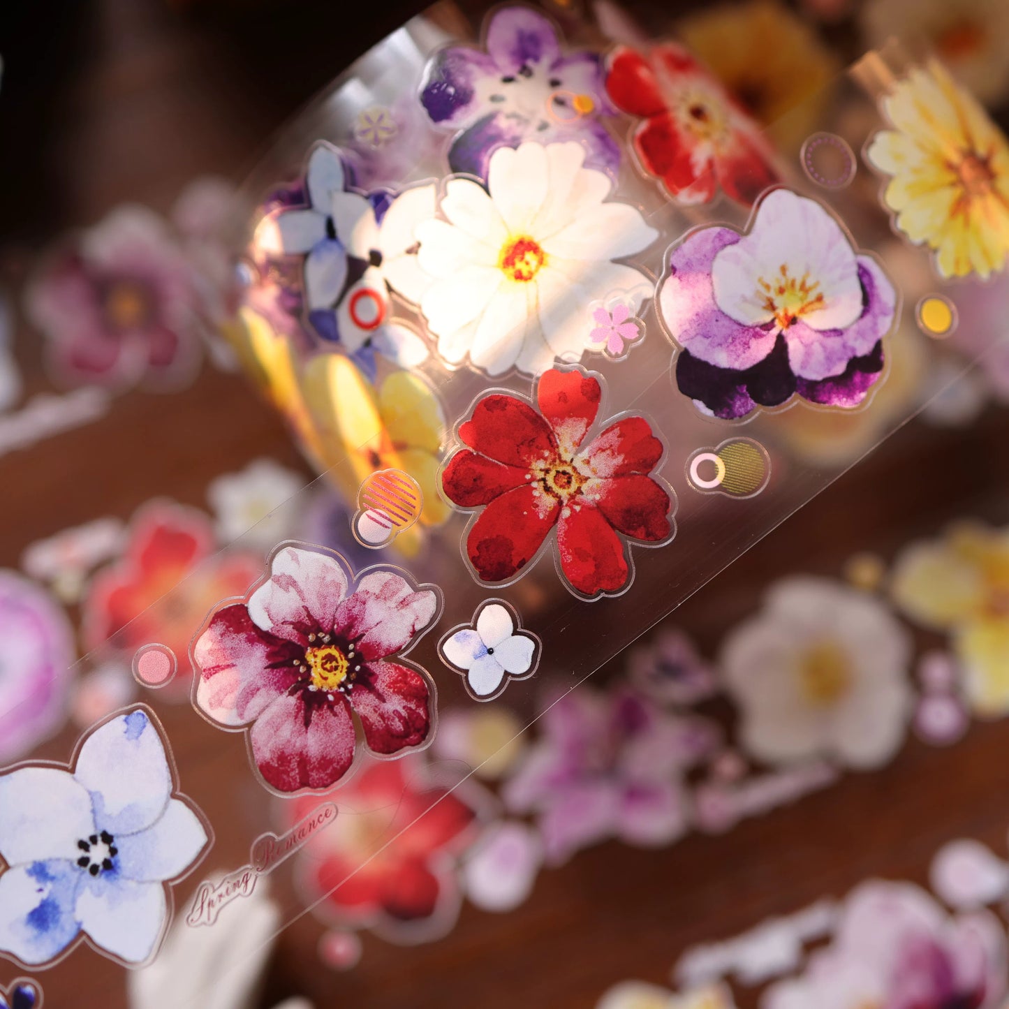 YiEr Vol17【Colorful Strips】Kiss-cut Floral Washi Tape and PET Stickers
