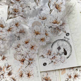 YiEr Vol7【Little Freesia】Orginal Design Washi/Pet Tape Light Retro Landscaping Stickers