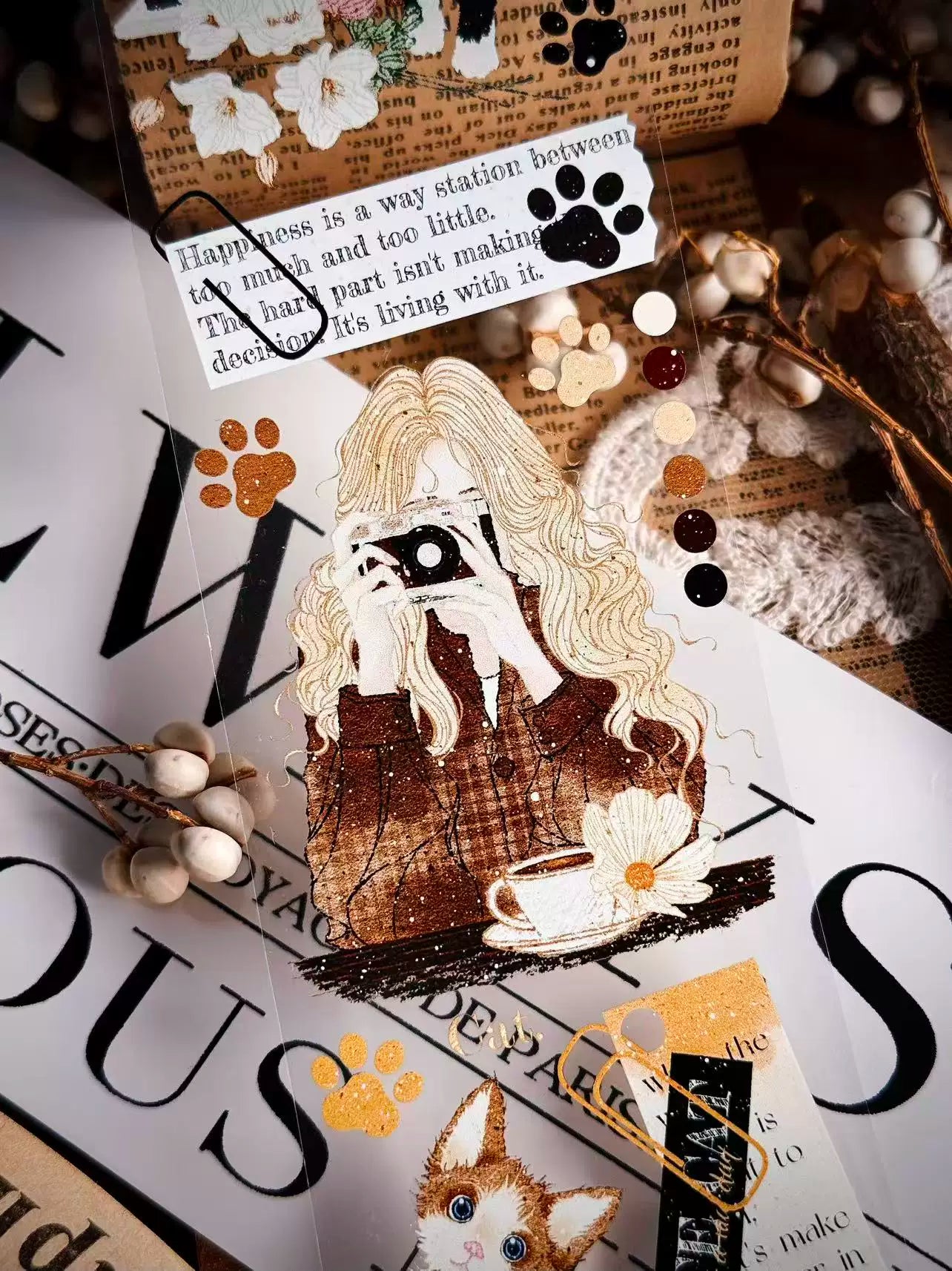 Linlanxi Vol14【I Allow Leisure Time】Original Design Retro Exquisite Vintage Decorative Washi/Pet Tape