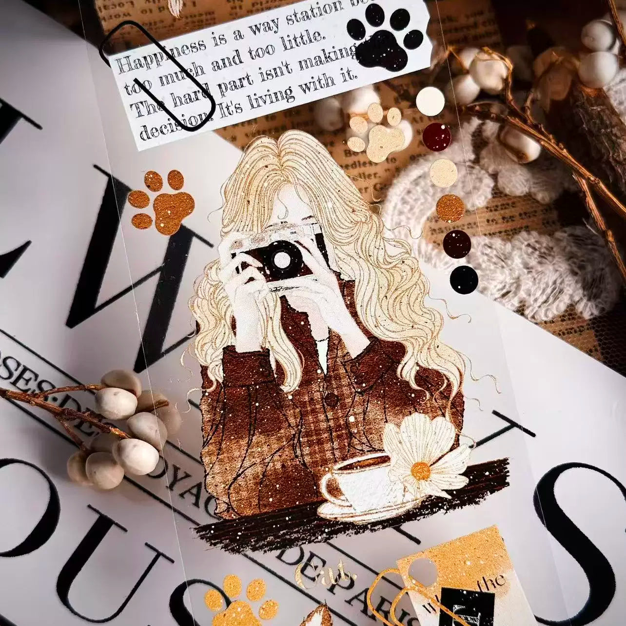 Linlanxi Vol14【I Allow Leisure Time】Original Design Retro Exquisite Vintage Decorative Washi/Pet Tape