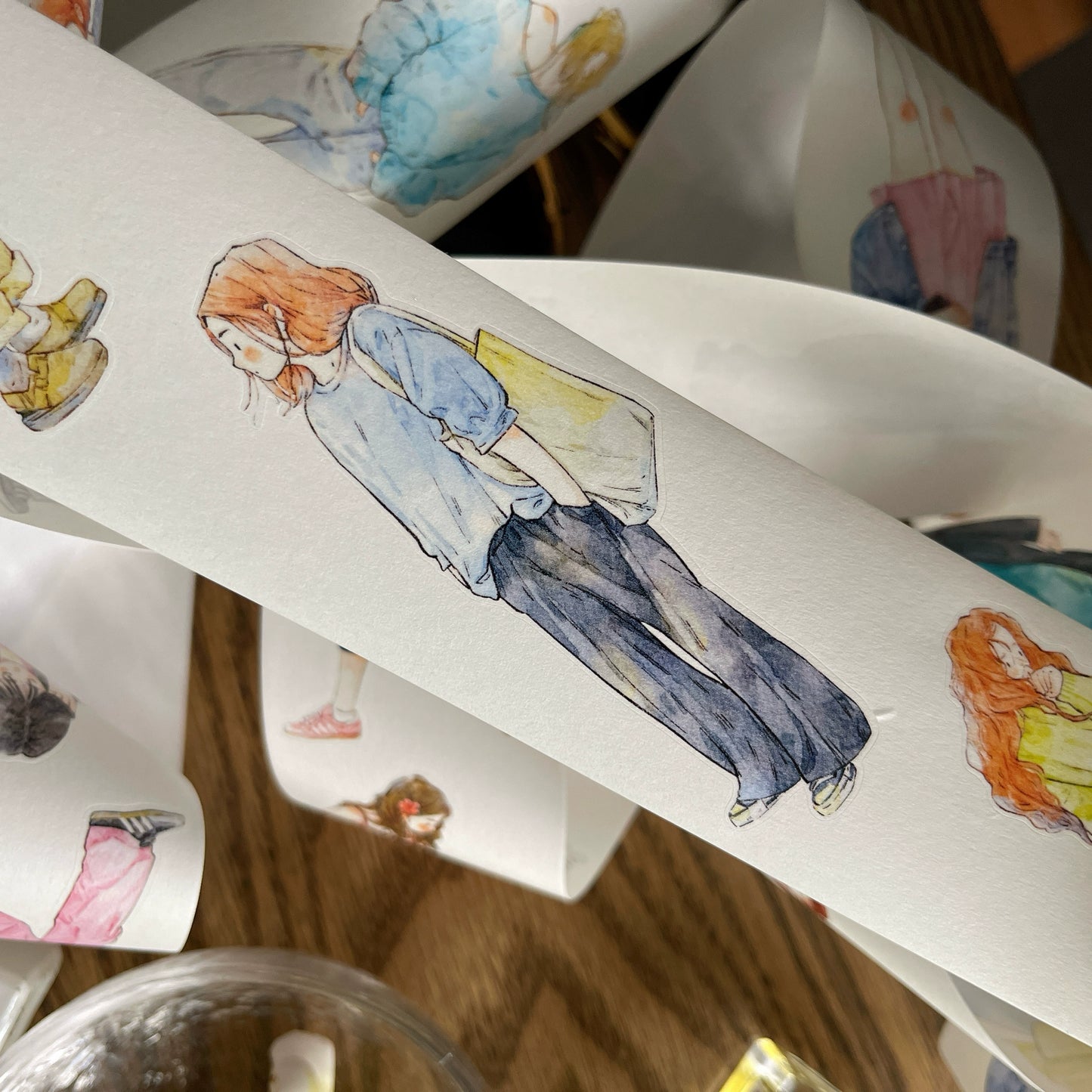 DingDing Vol10【37#Follow Your Heart】Original Design Pre-Cut Washi/PET Tape Stickers,for Scrapbook Supplies,Journaling,Junk Journal,Bullet Journal,Planner Stickers