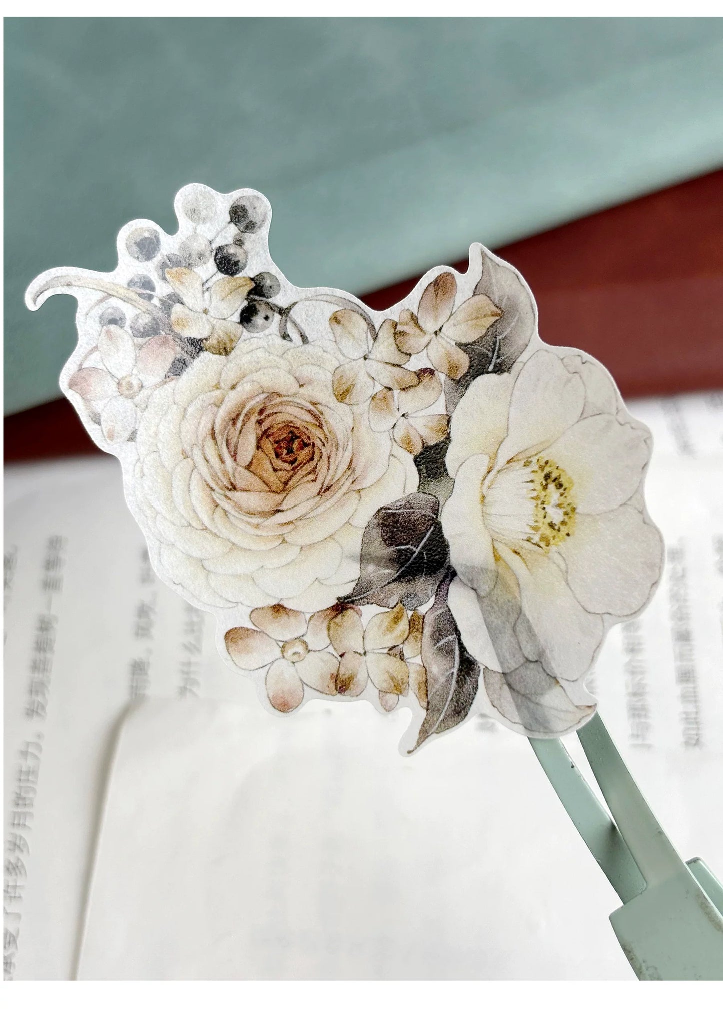 ZiYuanSu Vol15【Ink Fragrance and Tea Shadow】Background Scene Pre-cut Washi PET Tape