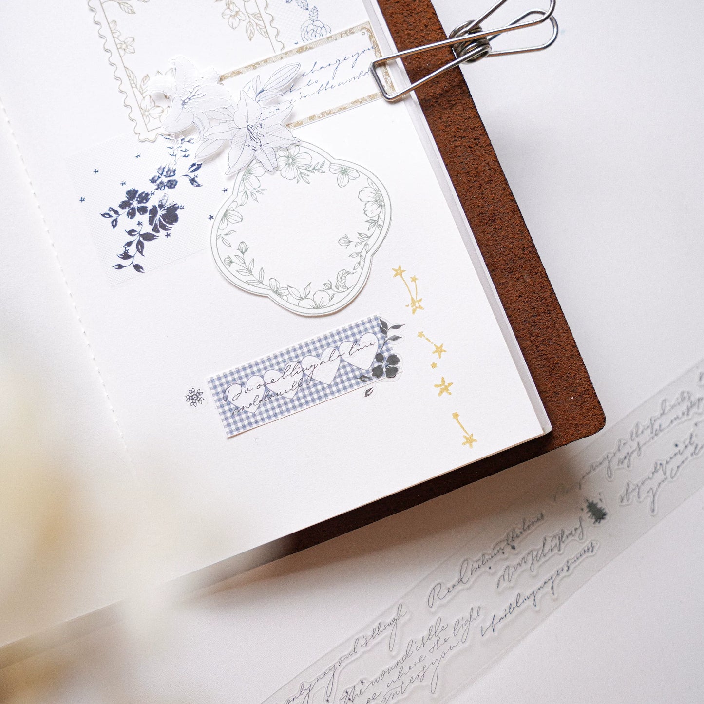 Yuanzi-Jennyuanzi【Epistle】Pre-cut English Text Hot Silver Washi PET Tape